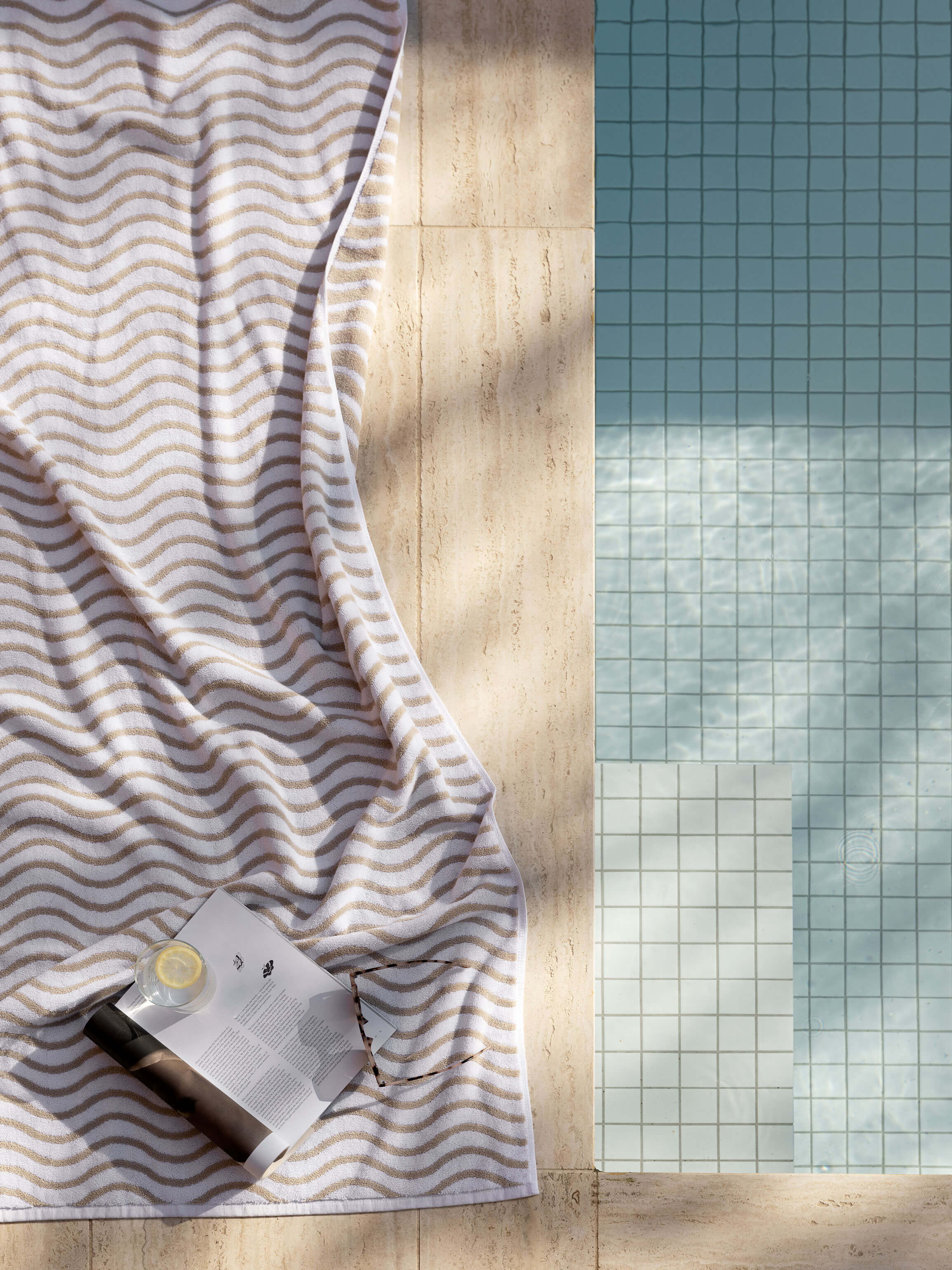 Wave Natural Face Towel Set