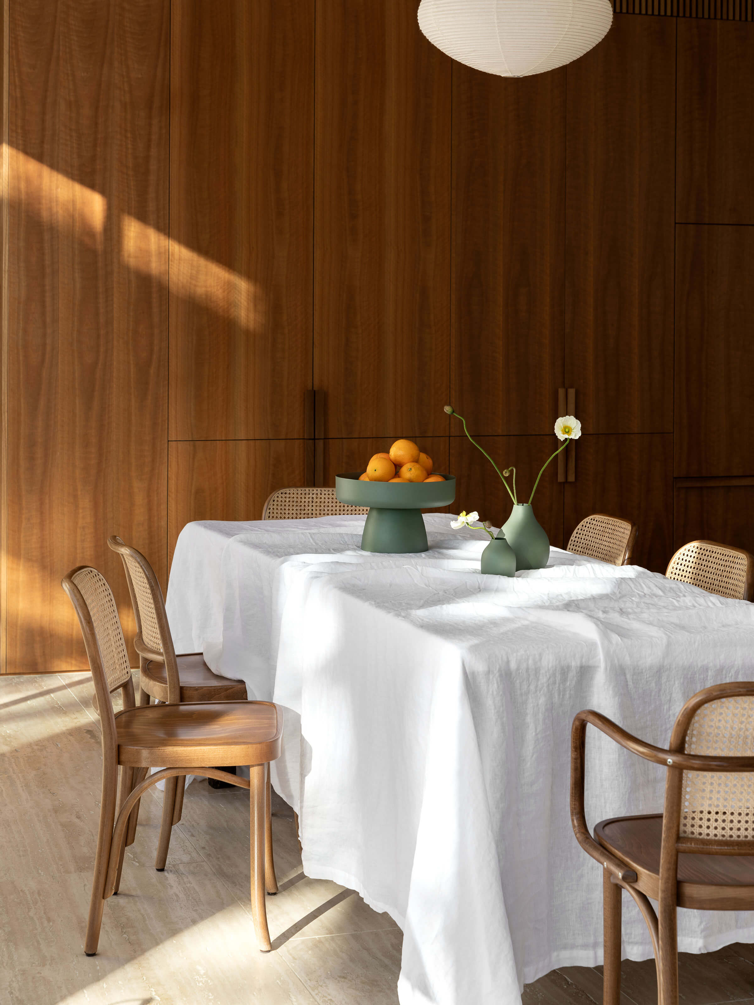 Moss White French Linen Table Cloth