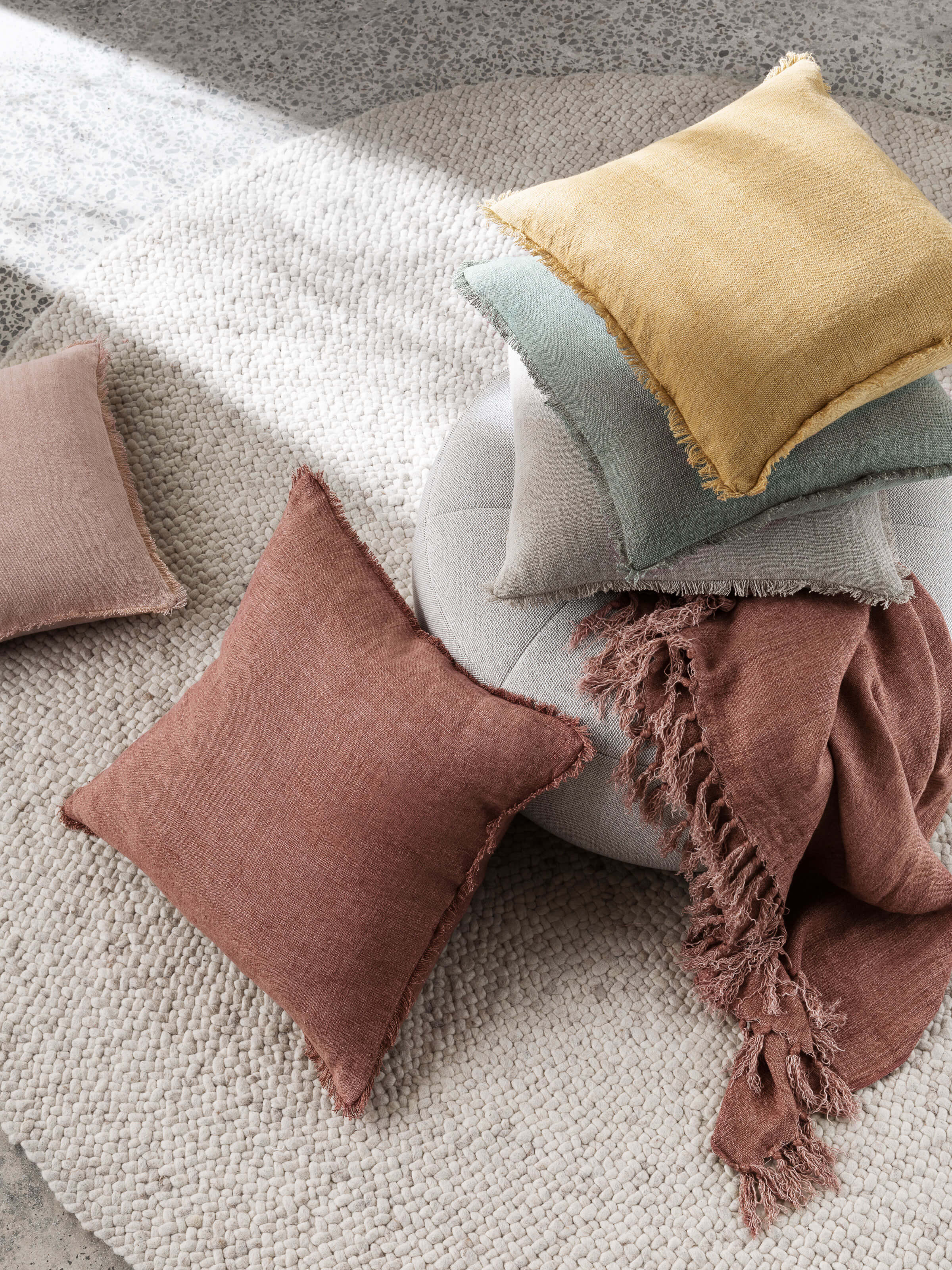 Burton Oatmeal Heavy Linen Cushion