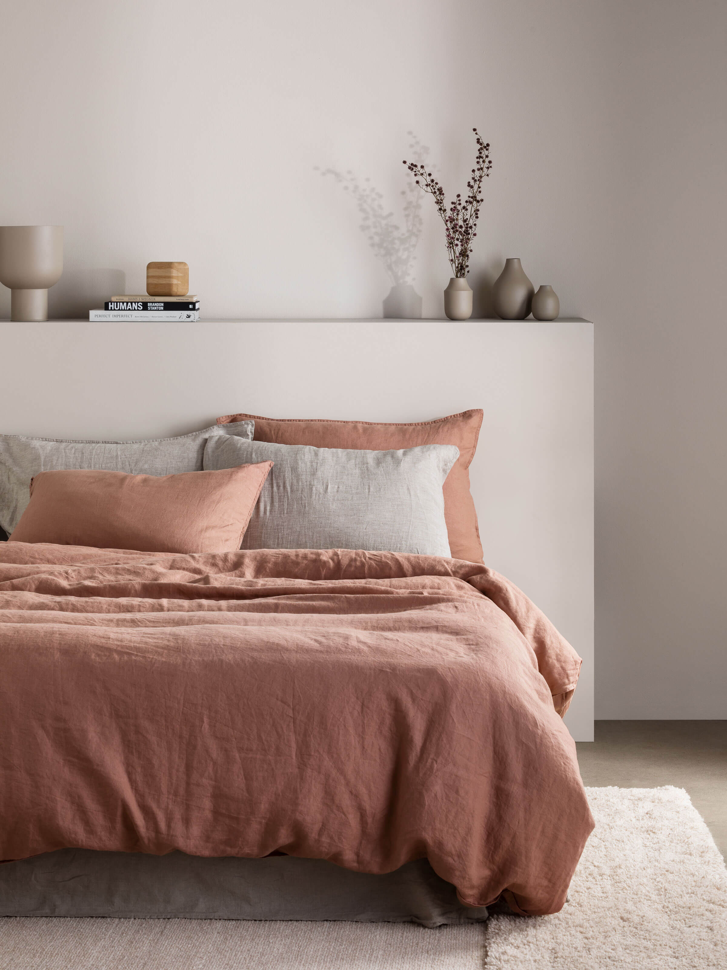 Mondo Clay Organic French Linen Duvet Cover Set
