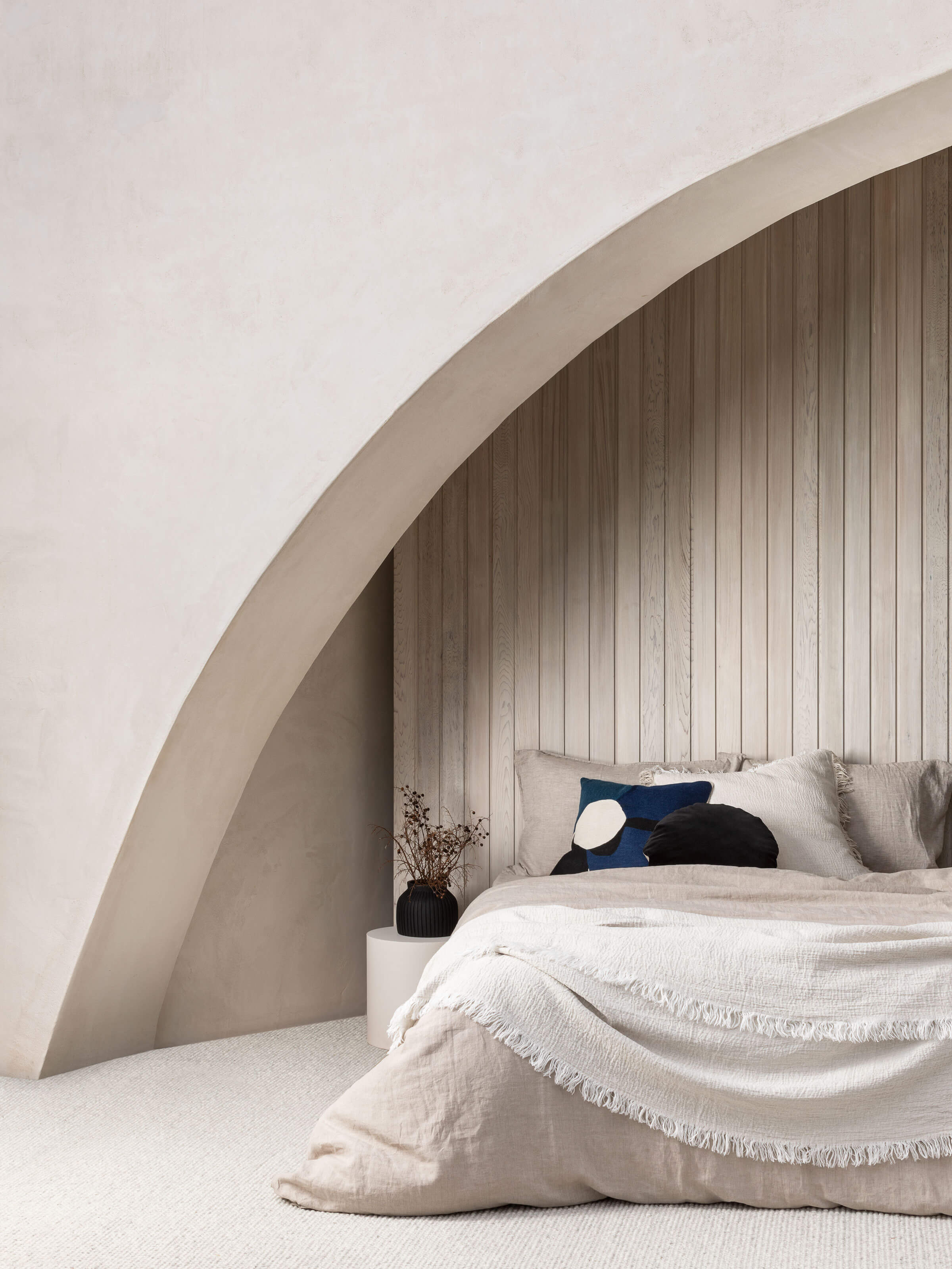 Ava Chalk Pure Linen Throw