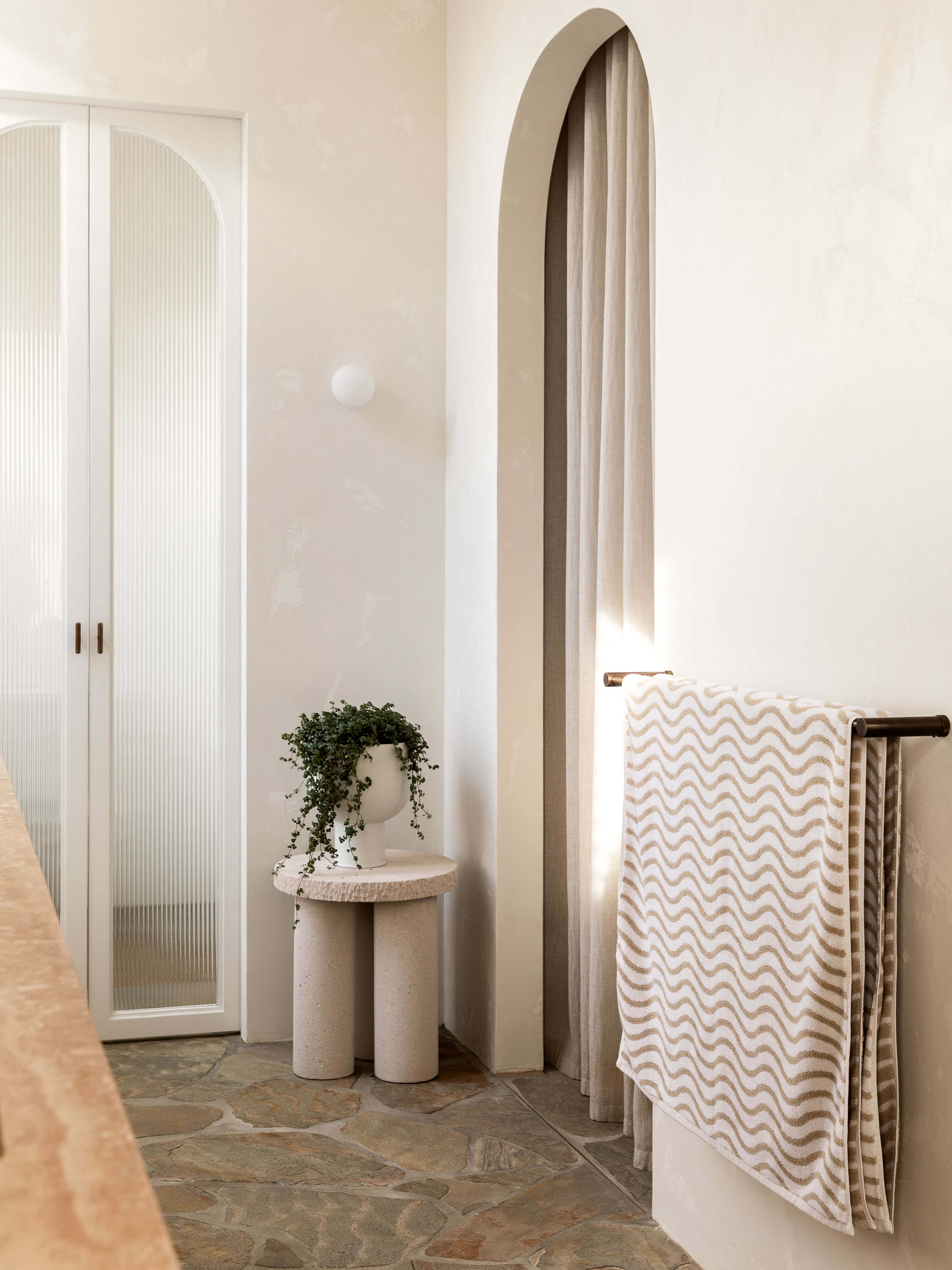 Wave Natural Face Towel Set