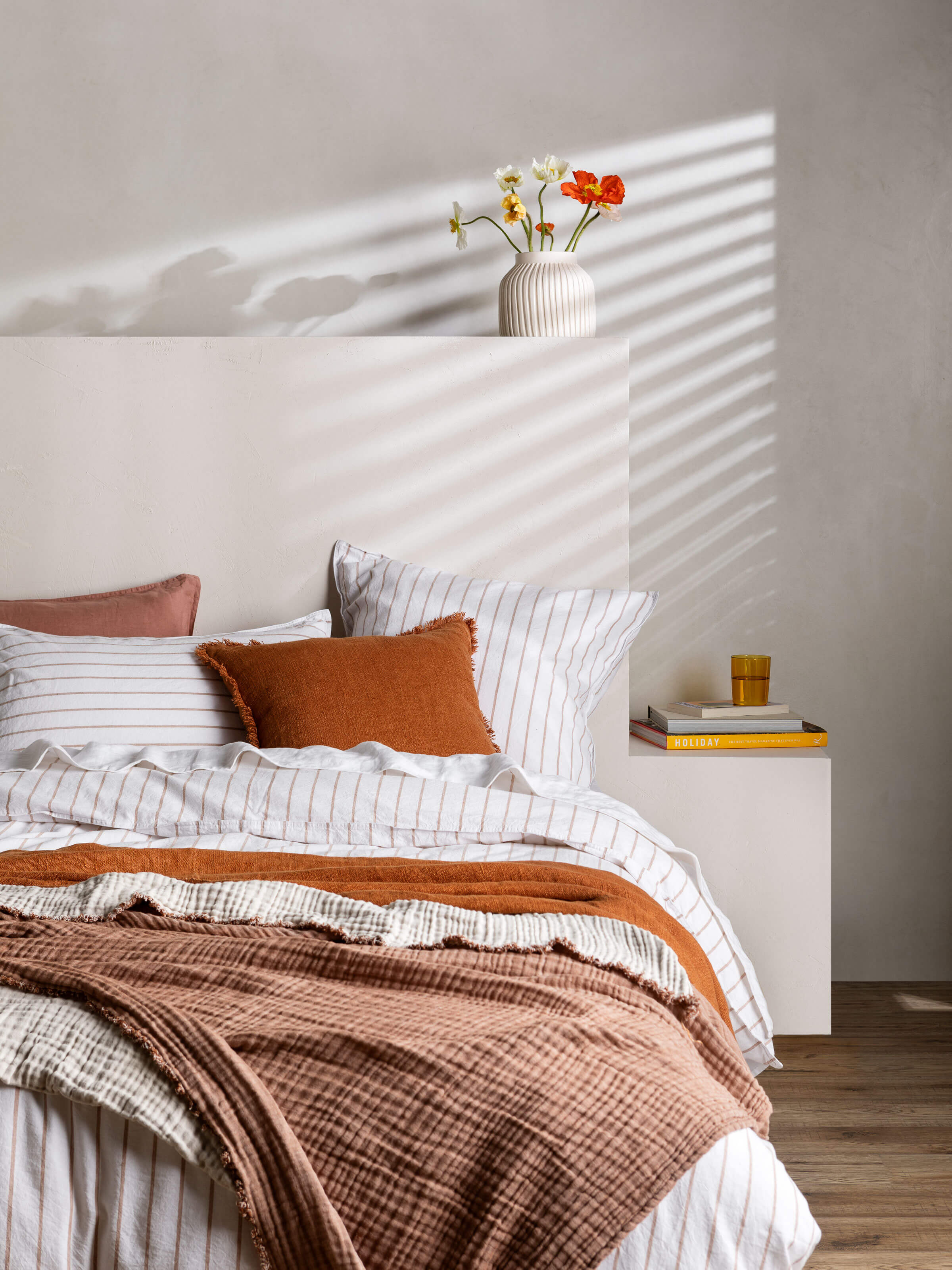 Loft Tan Linen & Cotton Pillowcases