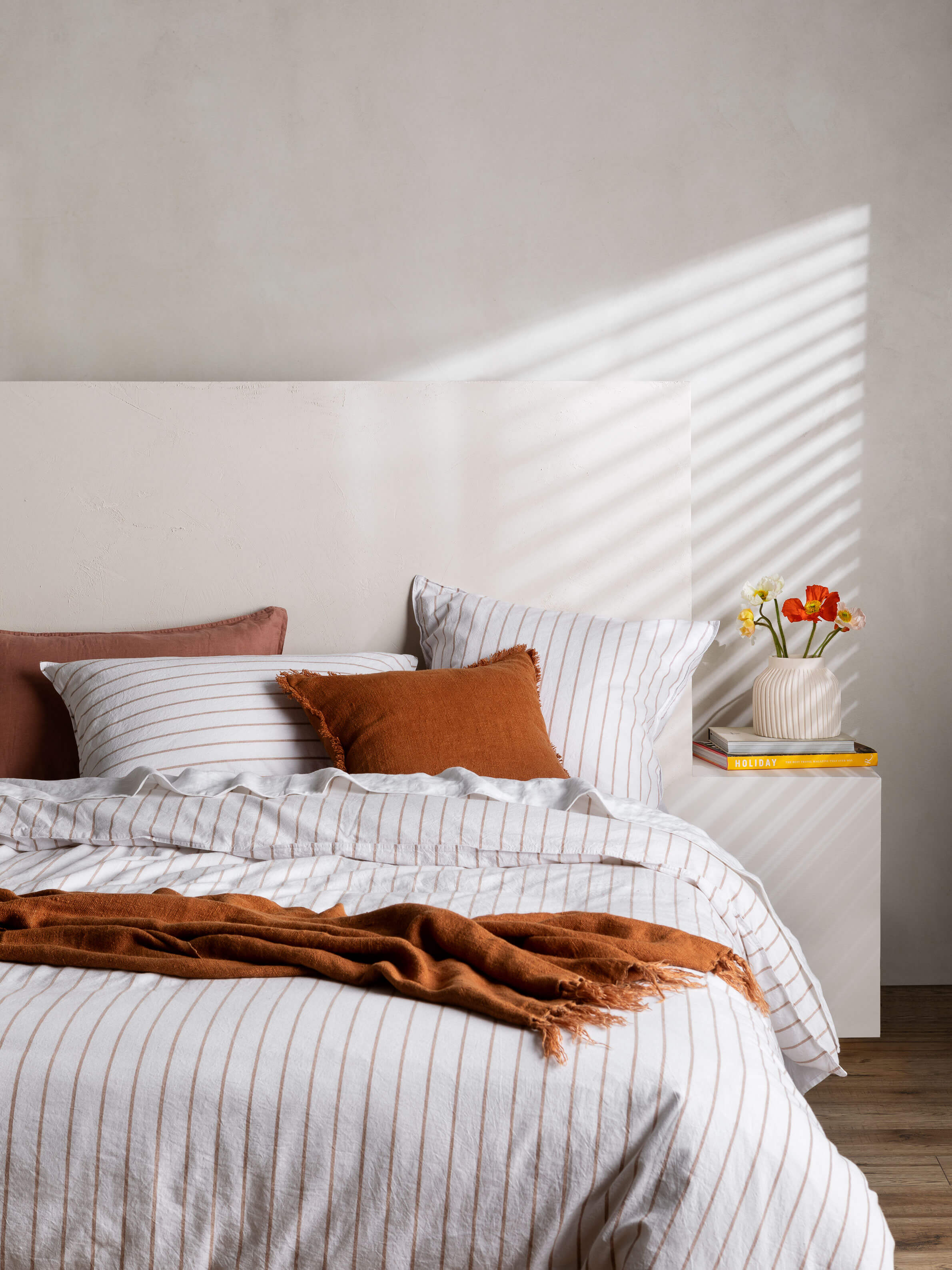 Loft Tan Linen & Cotton Duvet Cover Set