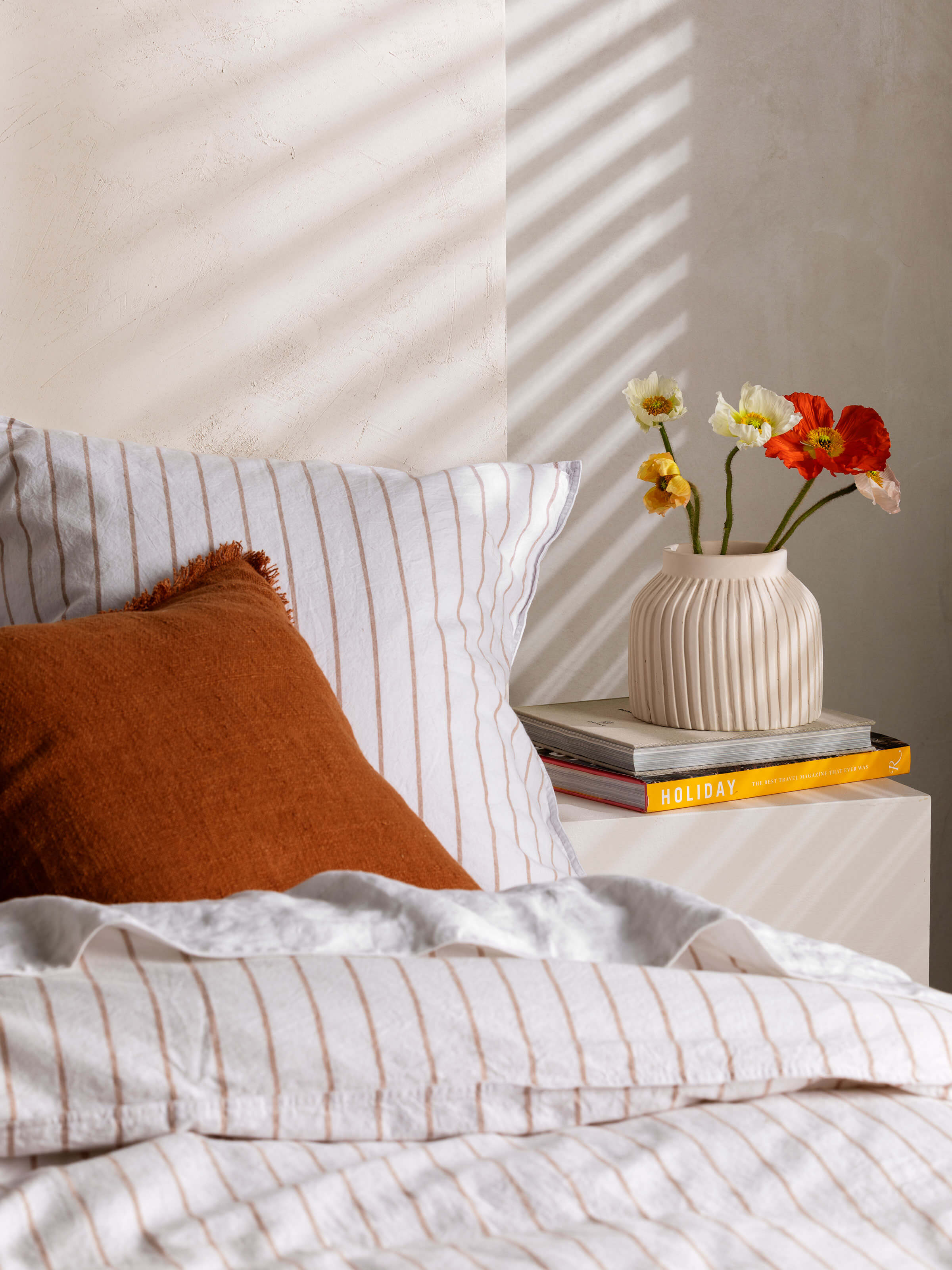 Loft Tan Linen & Cotton Duvet Cover Set