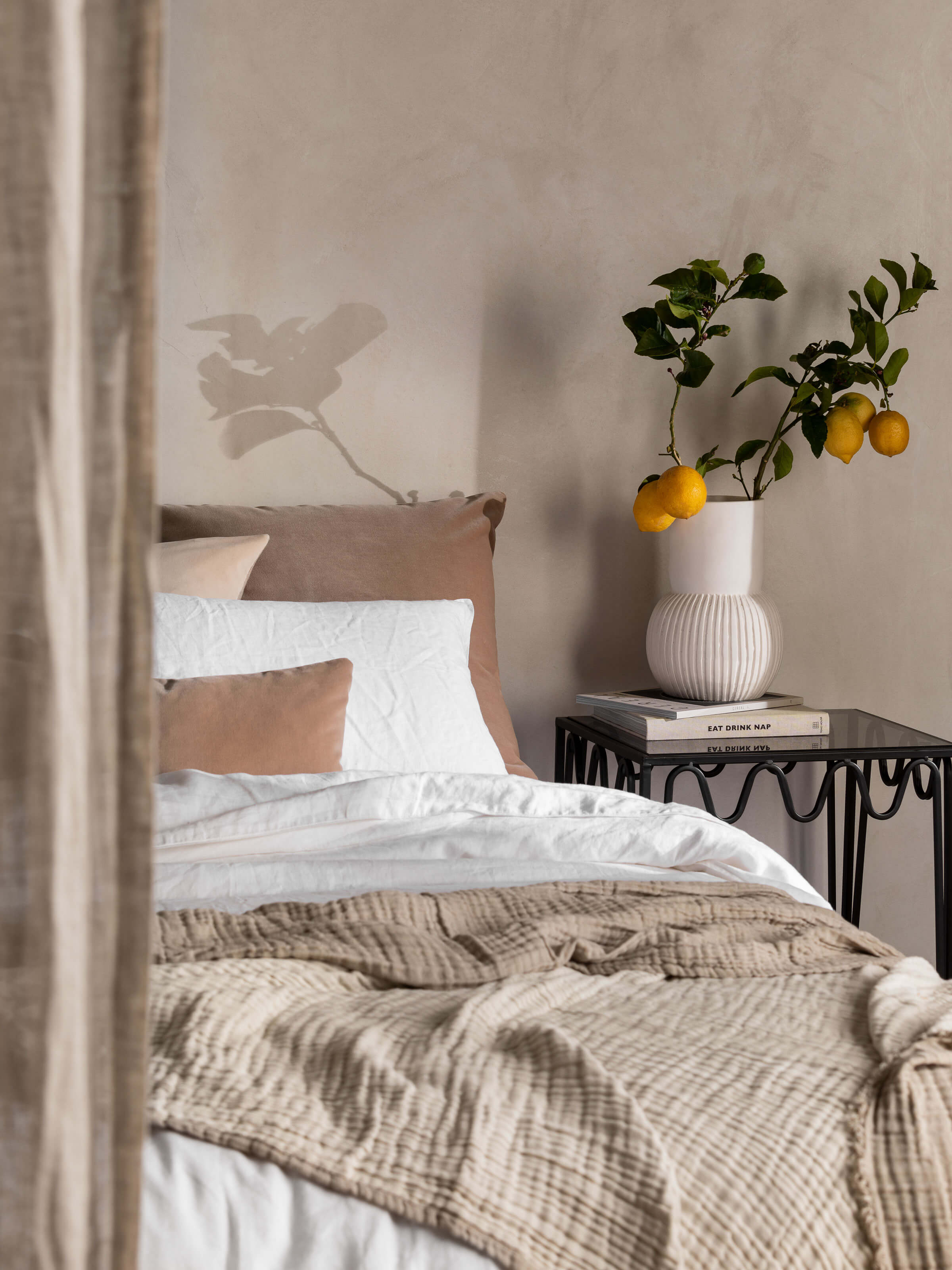 Etro Almond Velvet Cushion