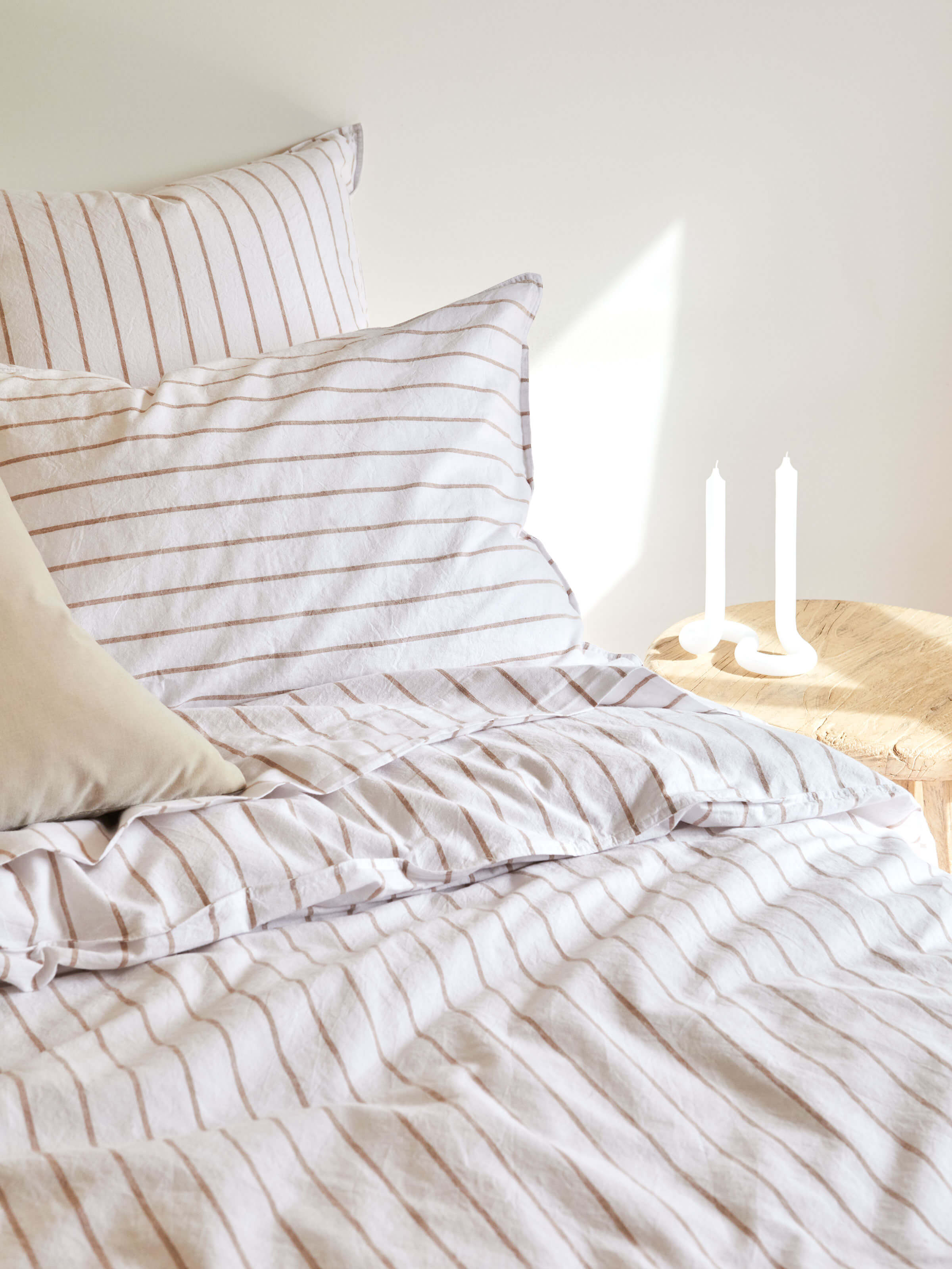 Loft Tan Linen & Cotton Pillowcases