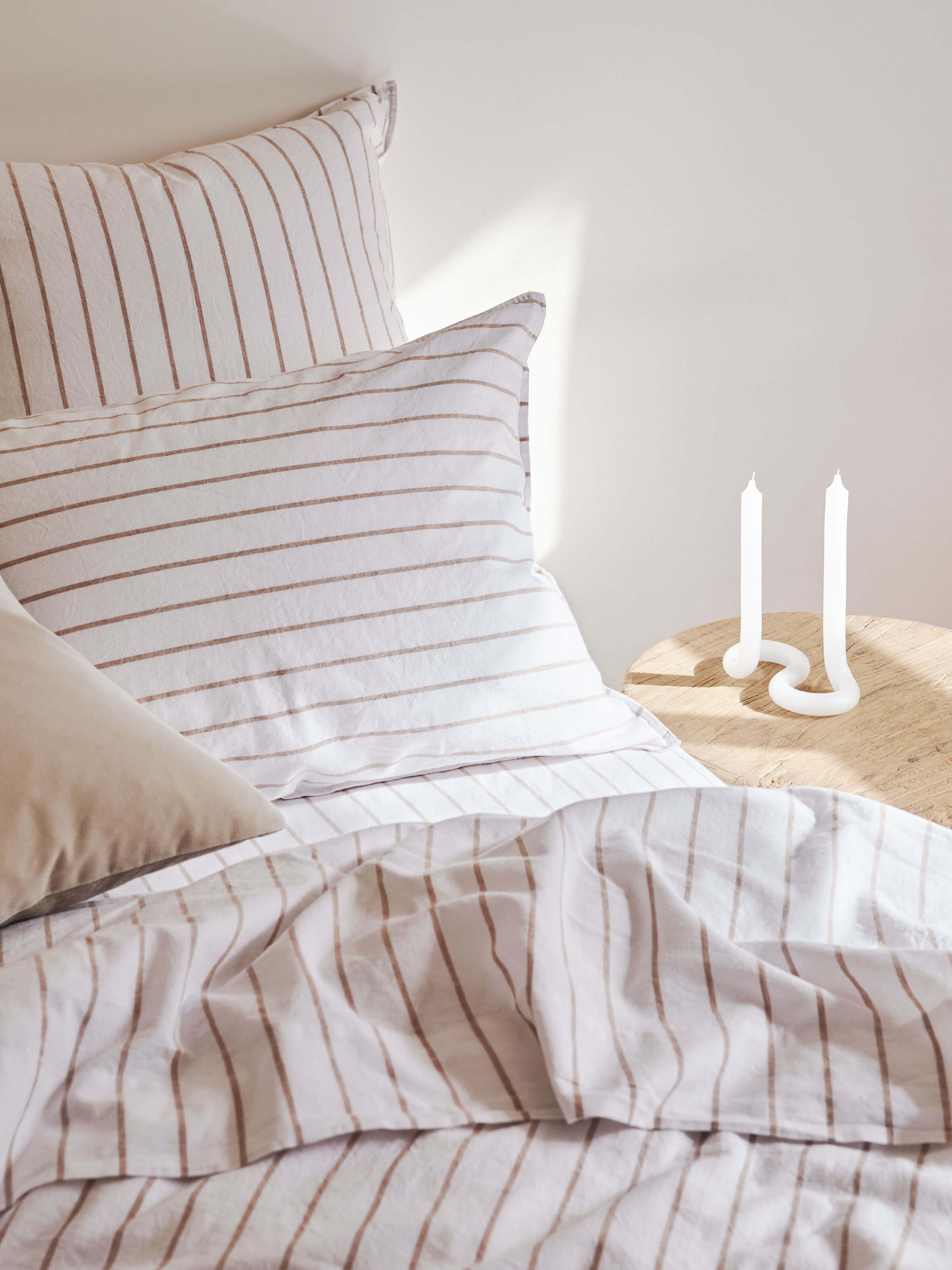 Loft Tan Linen & Cotton Pillowcases