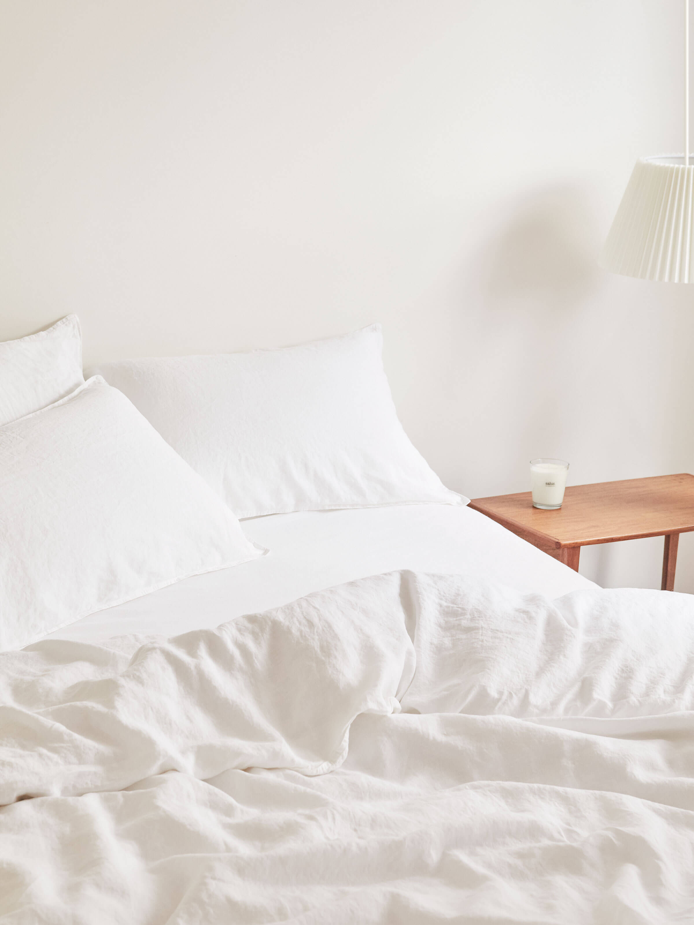Mondo White Organic French Linen Pillowcases