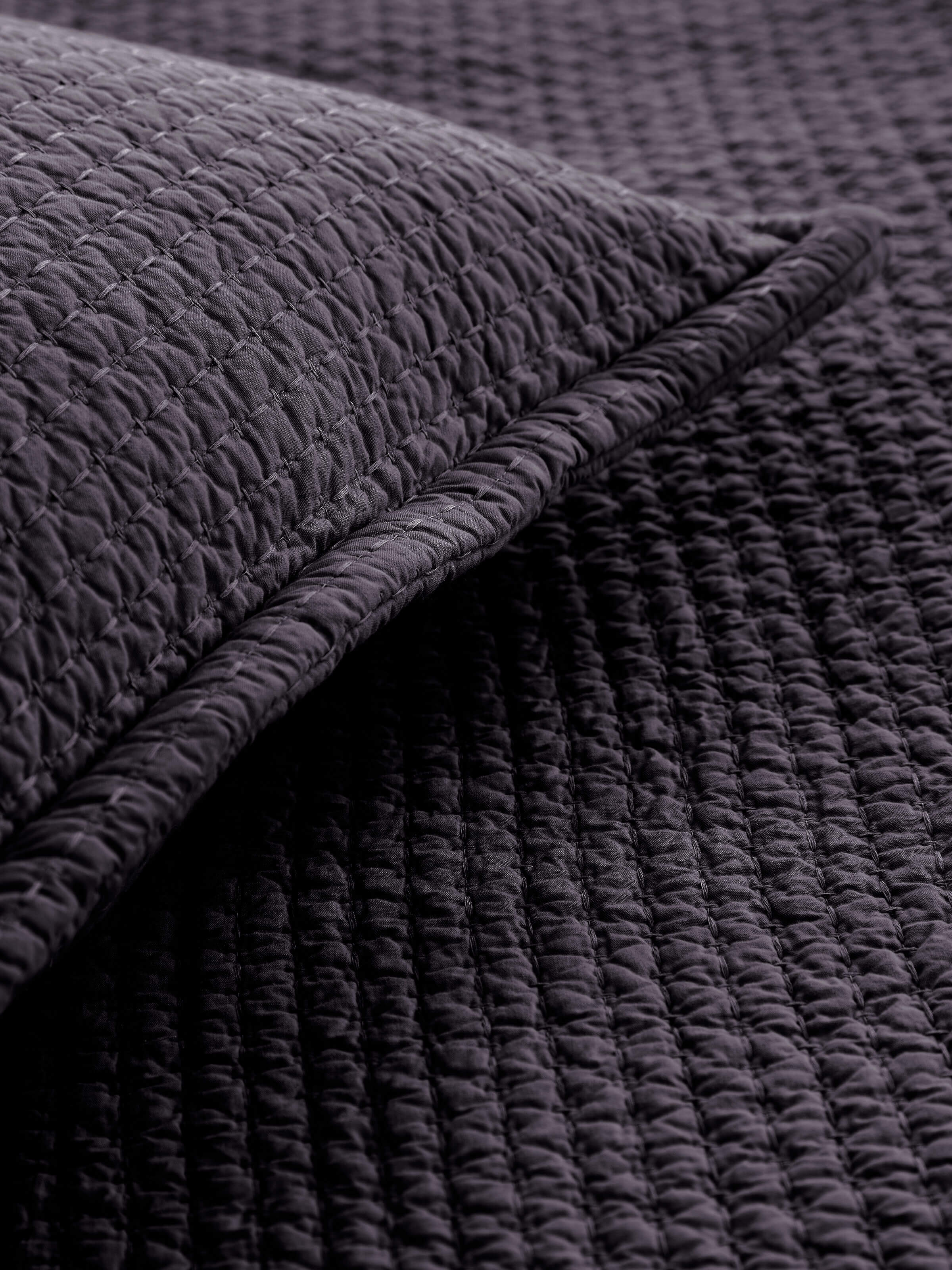 Aspen Charcoal Pure Cotton Bed Runner