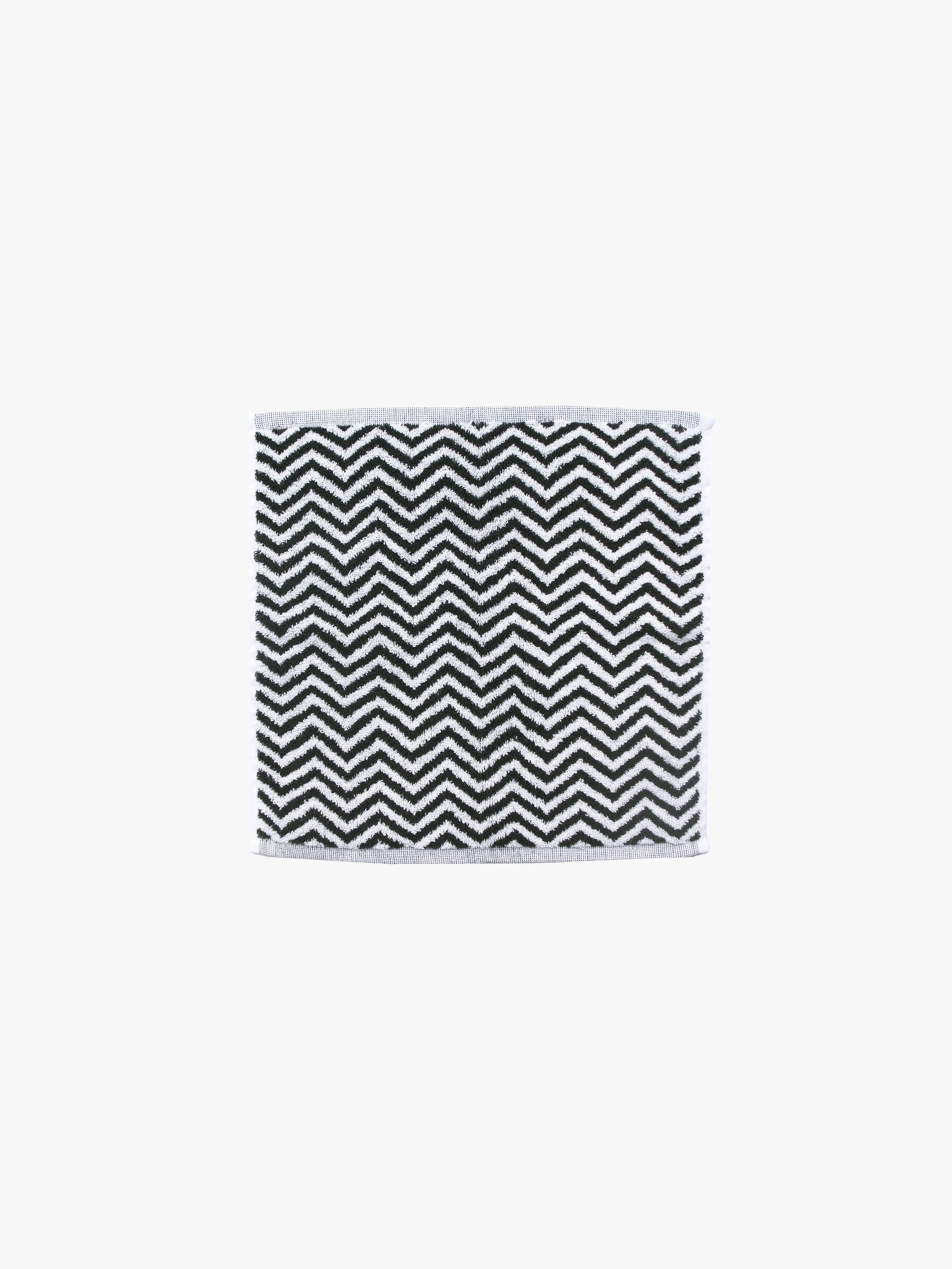 Herringbone Black/White Towels Cool Galah L&M Home Face Towel