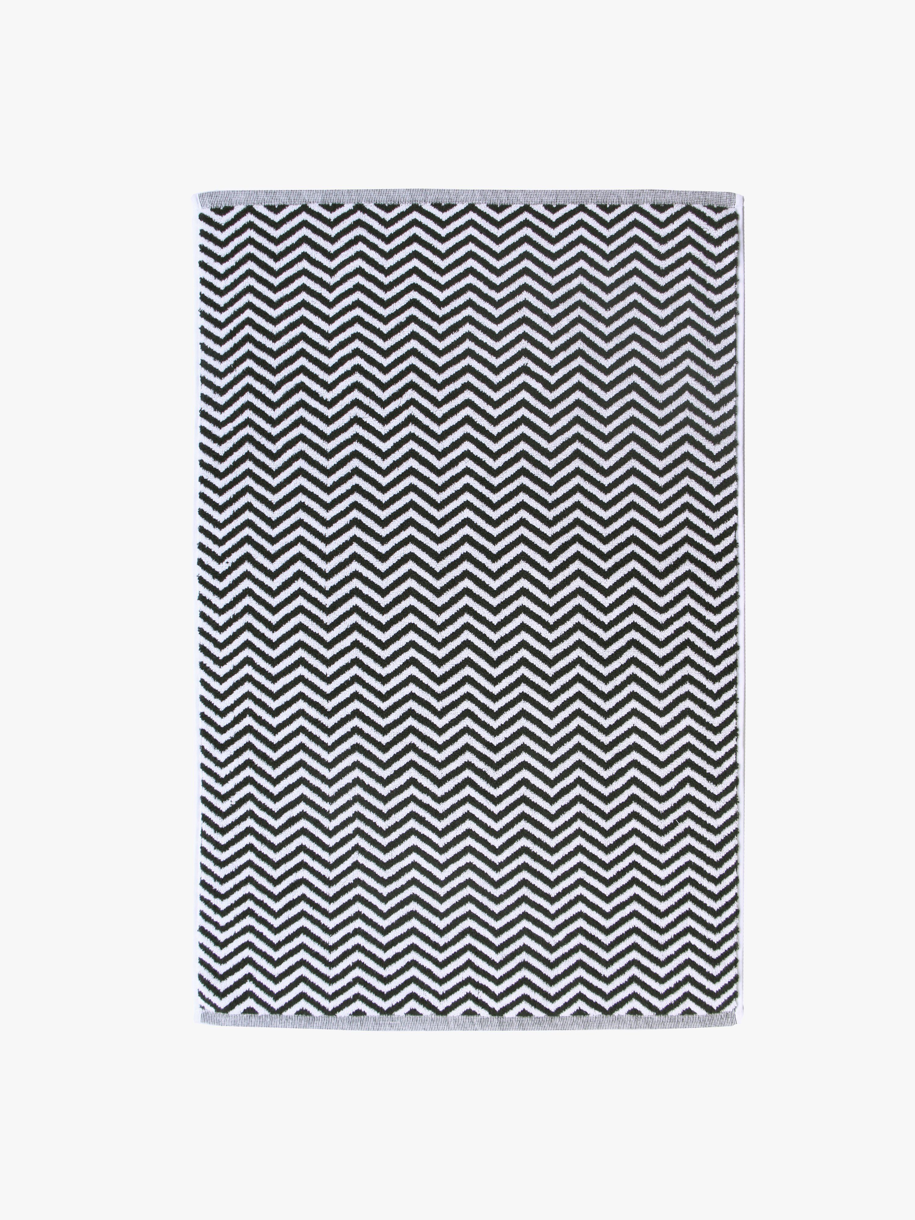 Herringbone Black/White Towels Cool Galah L&M Home Hand Towel
