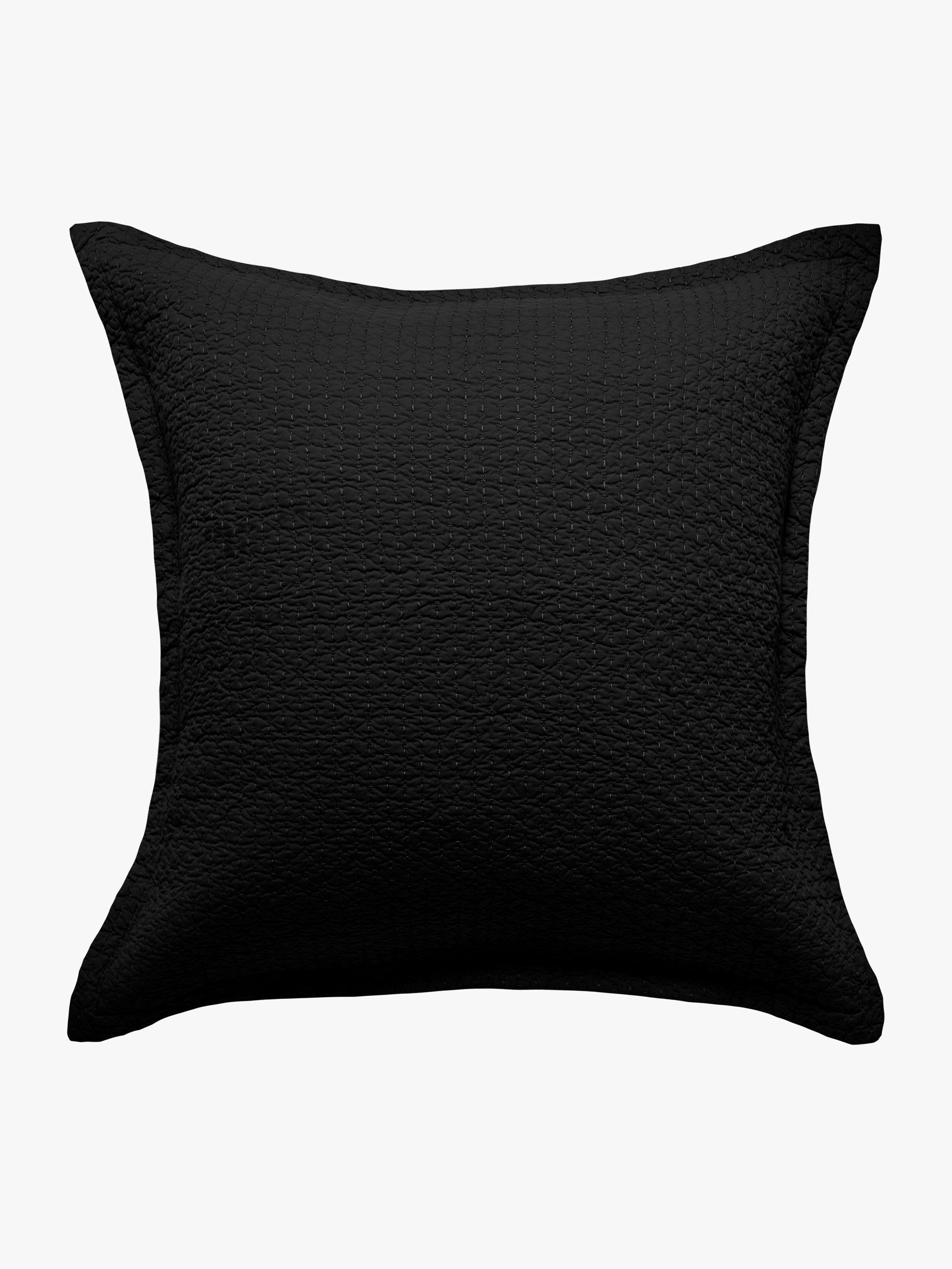 Aspen Quilted Pillowcase - Black Quilted Pillowcase 2020 European Pillowcase