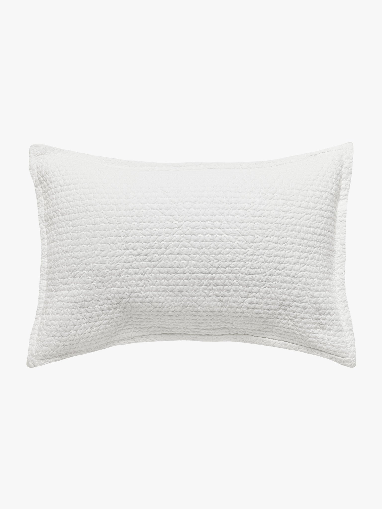 Aspen White Quilted Pillowcases Quilted Pillowcase L&M Home Standard Pillowcase