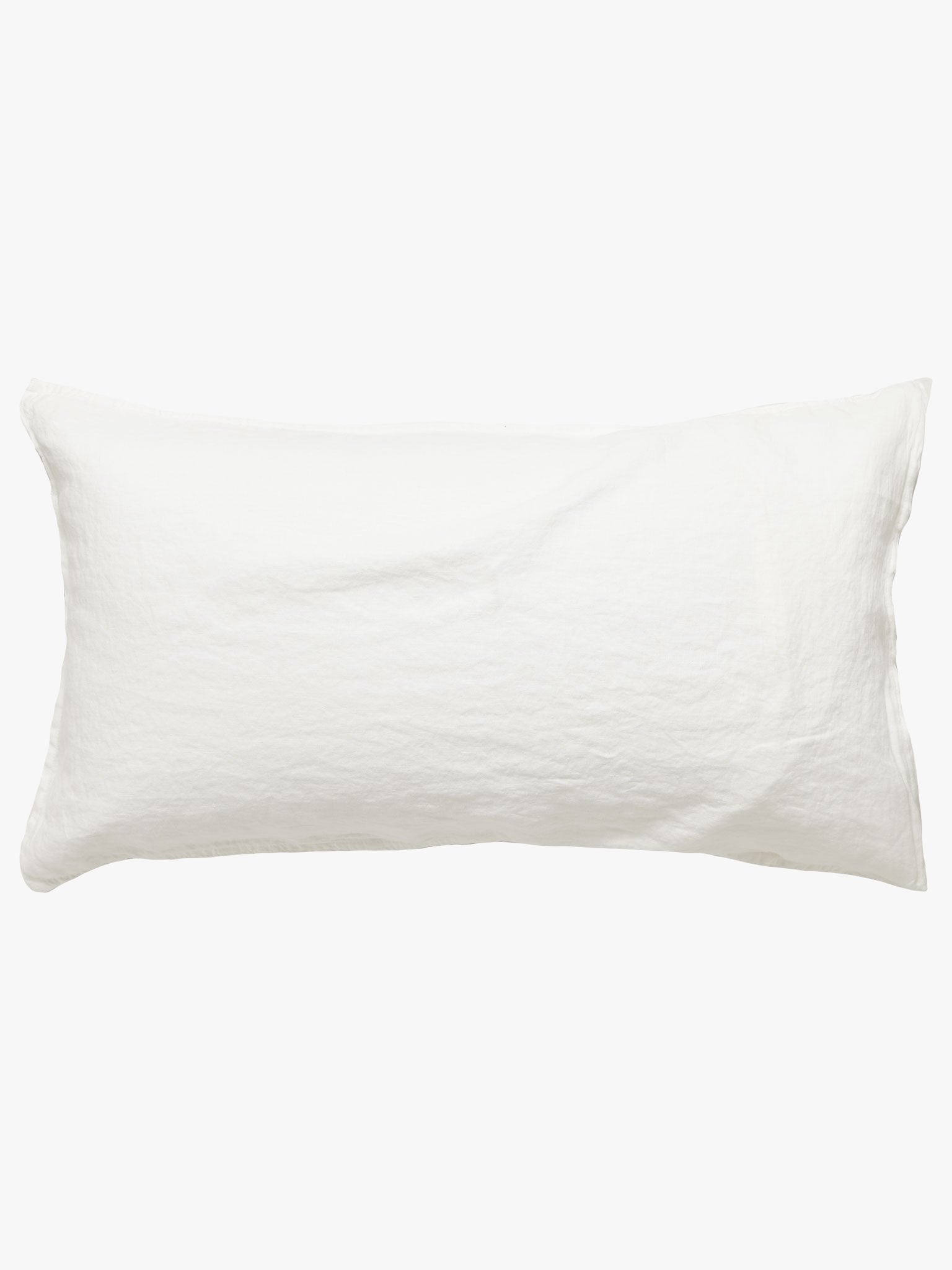 Mondo White French Linen Pillowcase Pillowcase L&M Home King Standard (Pair)