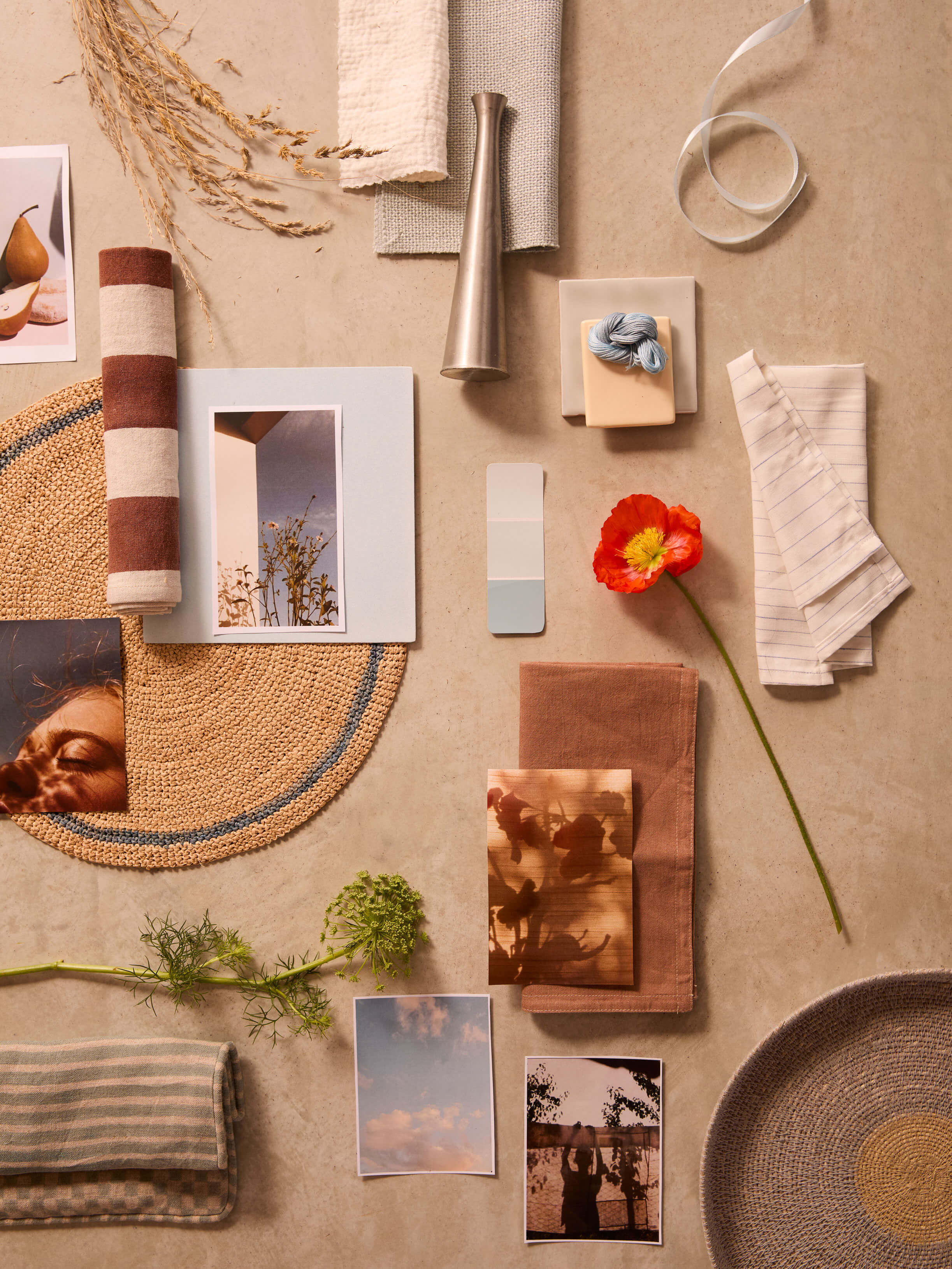 Design team work on spring summer collection moodboard