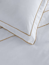 Egyptian Cotton Grosgrain Duvet Set | Caramel