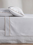 Egyptian Cotton Grosgrain Duvet Set | Navy