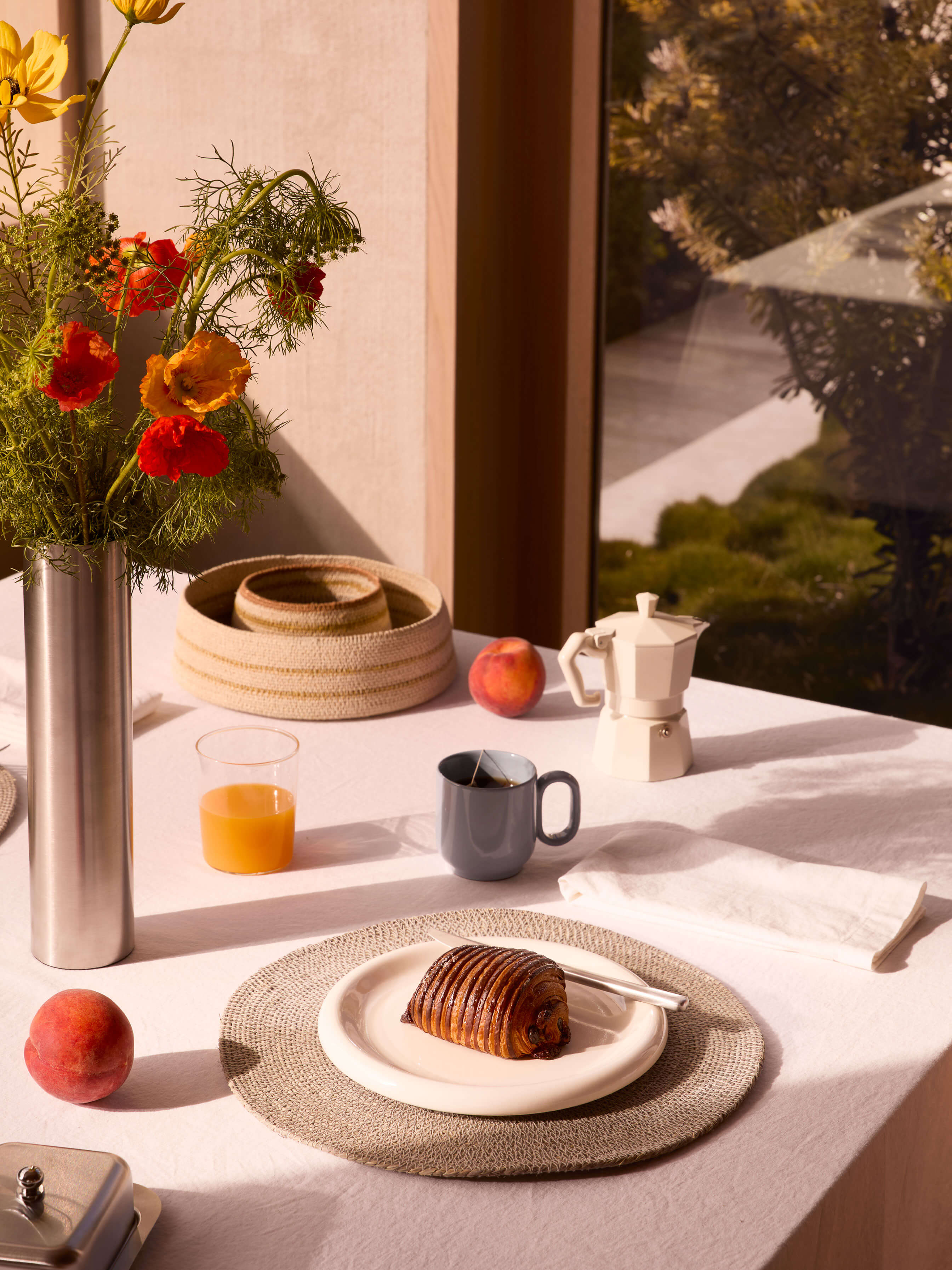Terrace White Table Cloth