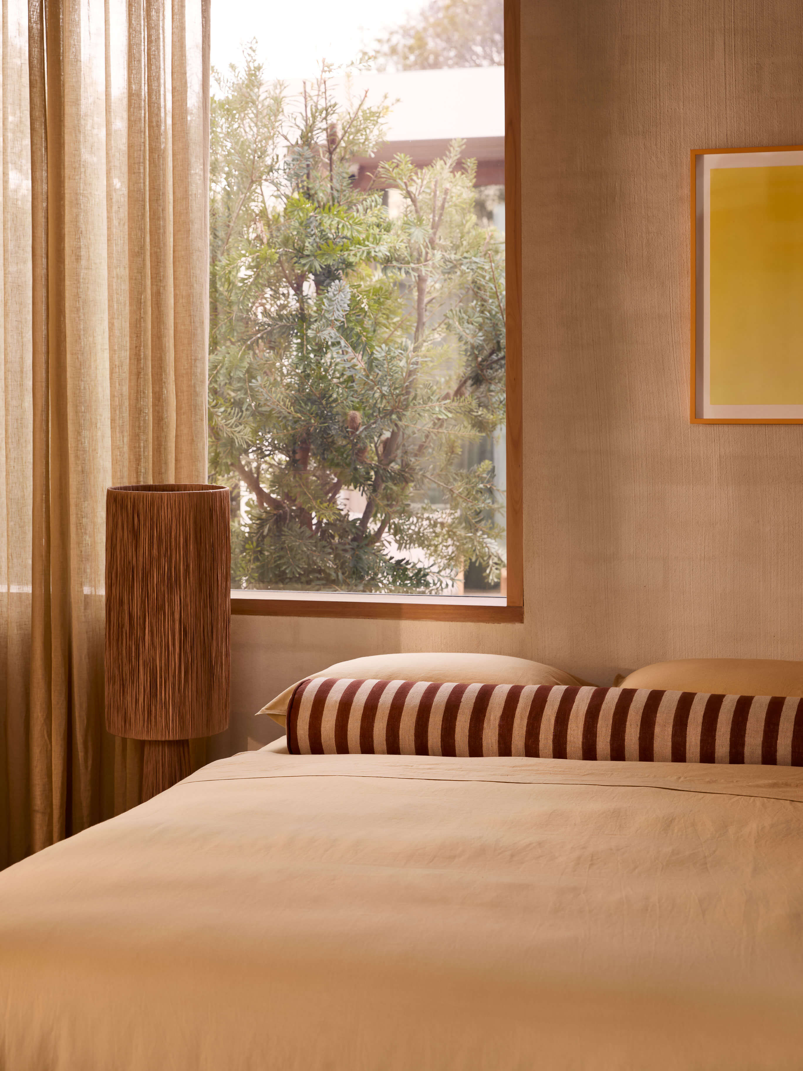 Pip Baked Clay Grand Linen Bolster Cushion