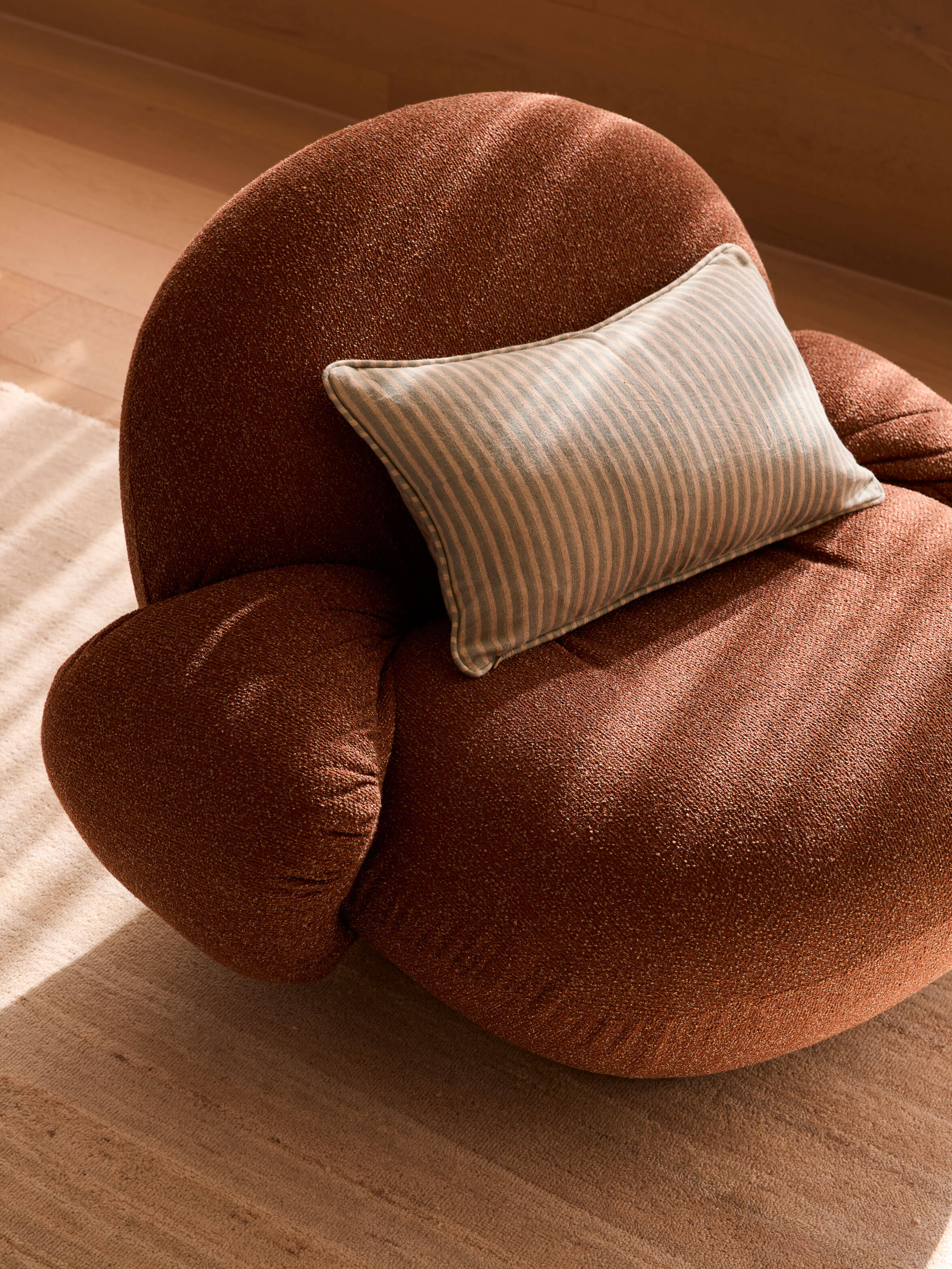 Gia Sky Reversible Linen Cushion