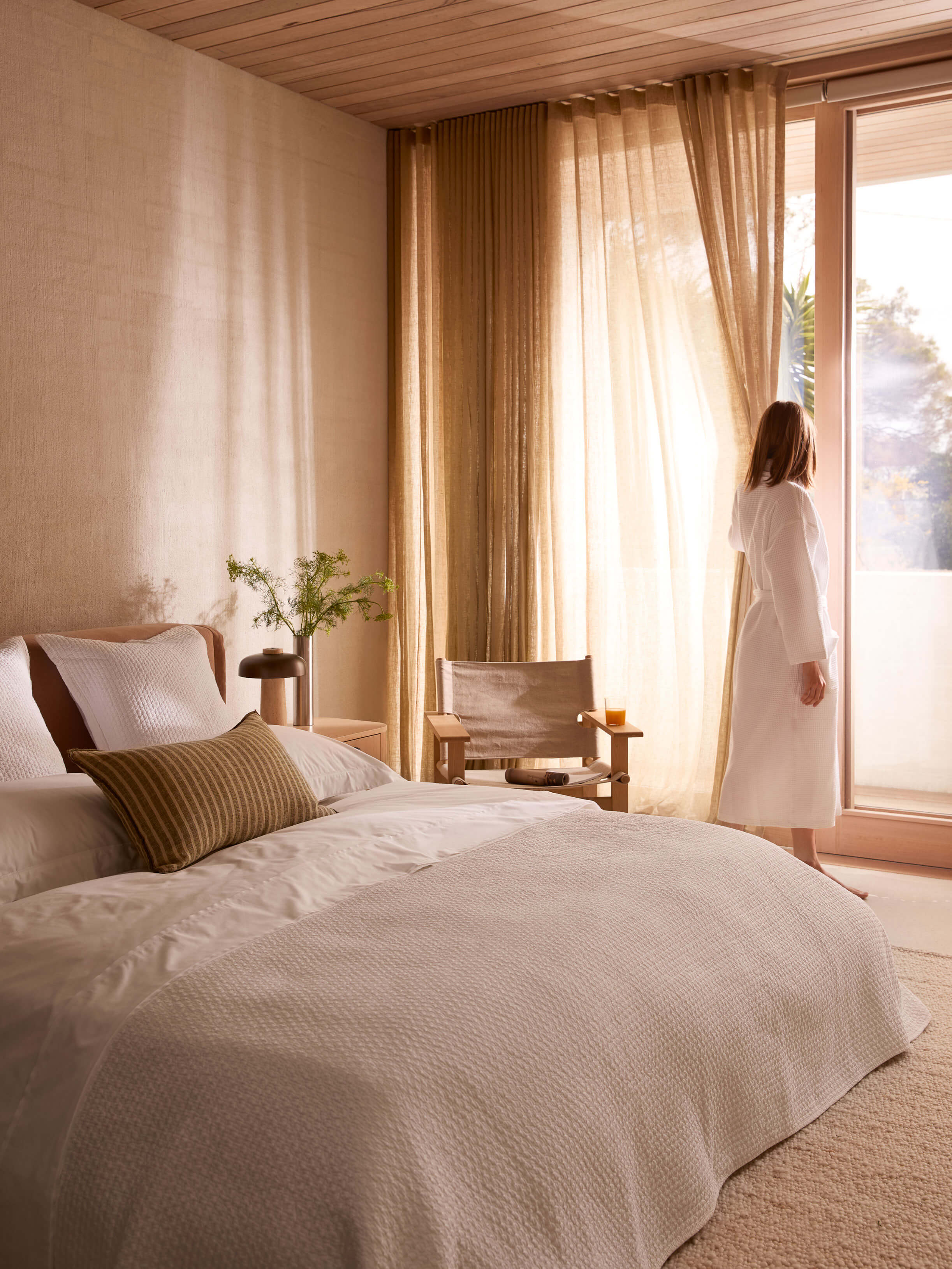 Spa White Waffle Bathrobe