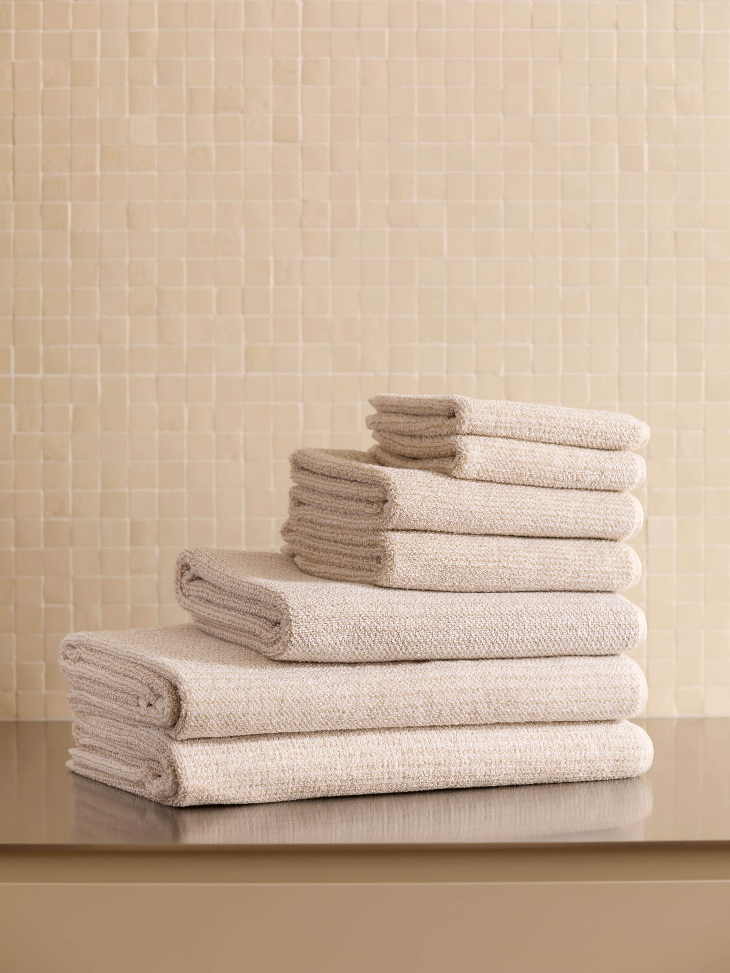 Tweed Nougat Towels