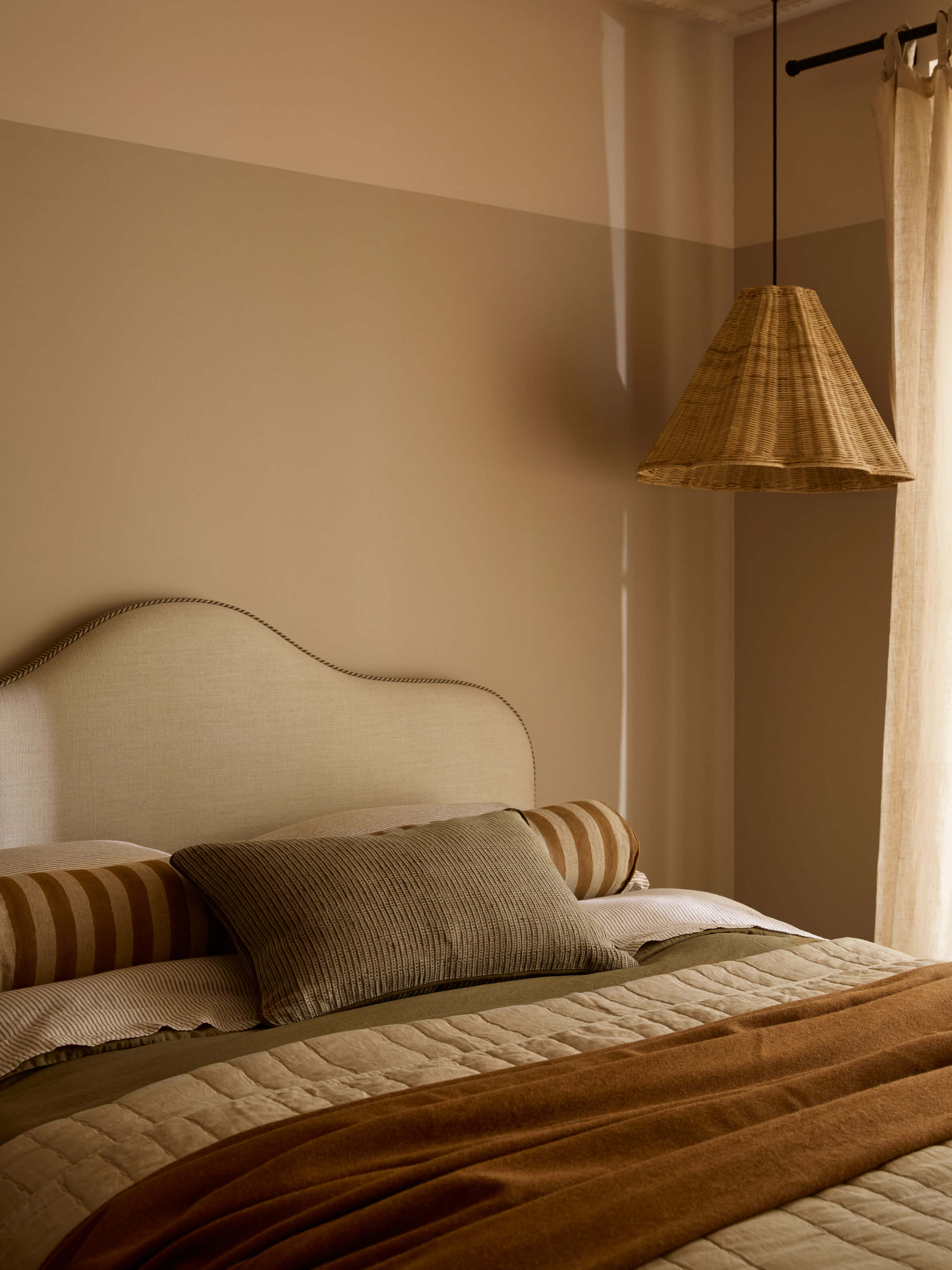 Lottie Khaki Reversible Linen Cushion