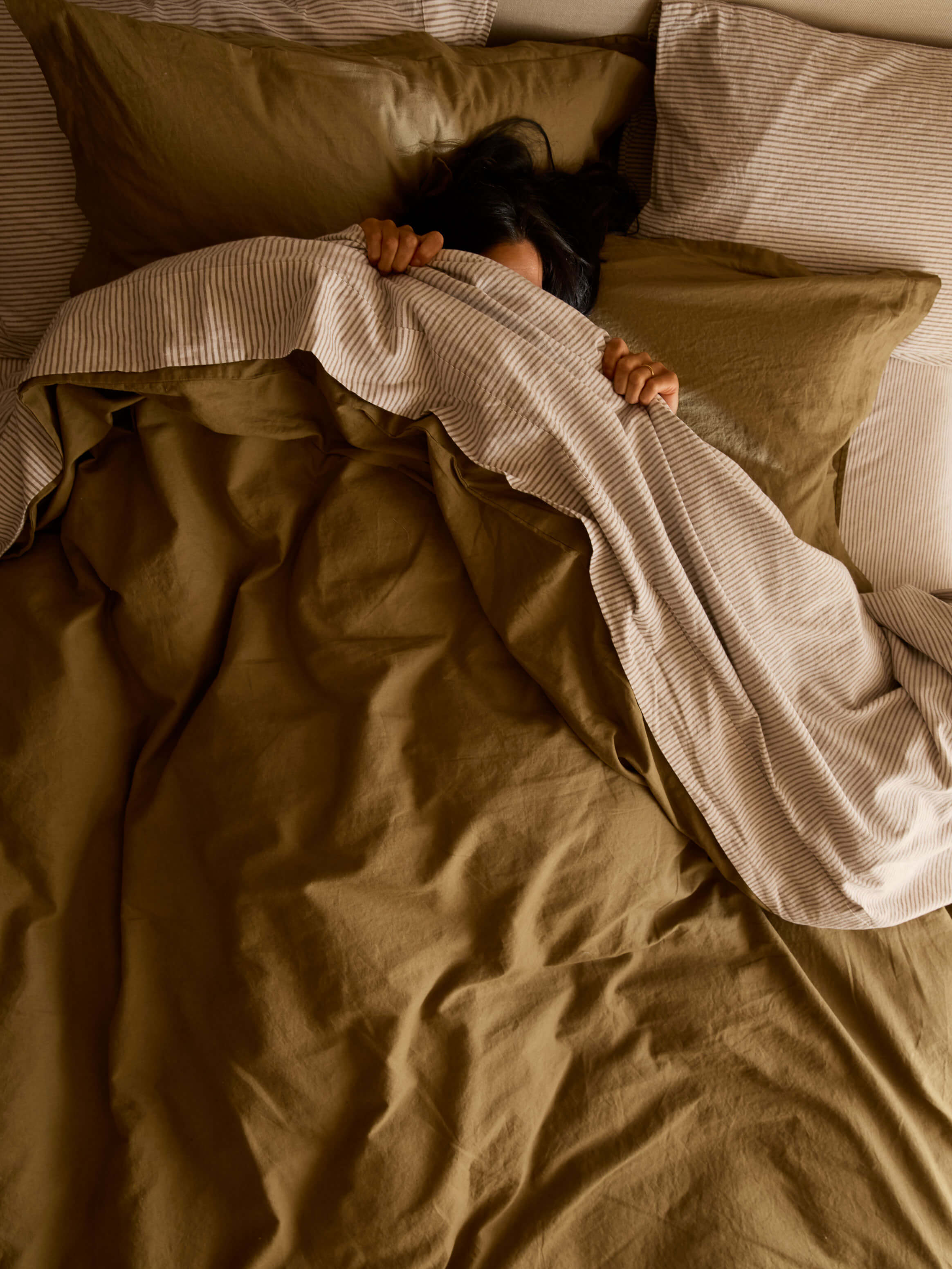 Celeste Khaki Linen & Cotton Sheet Set