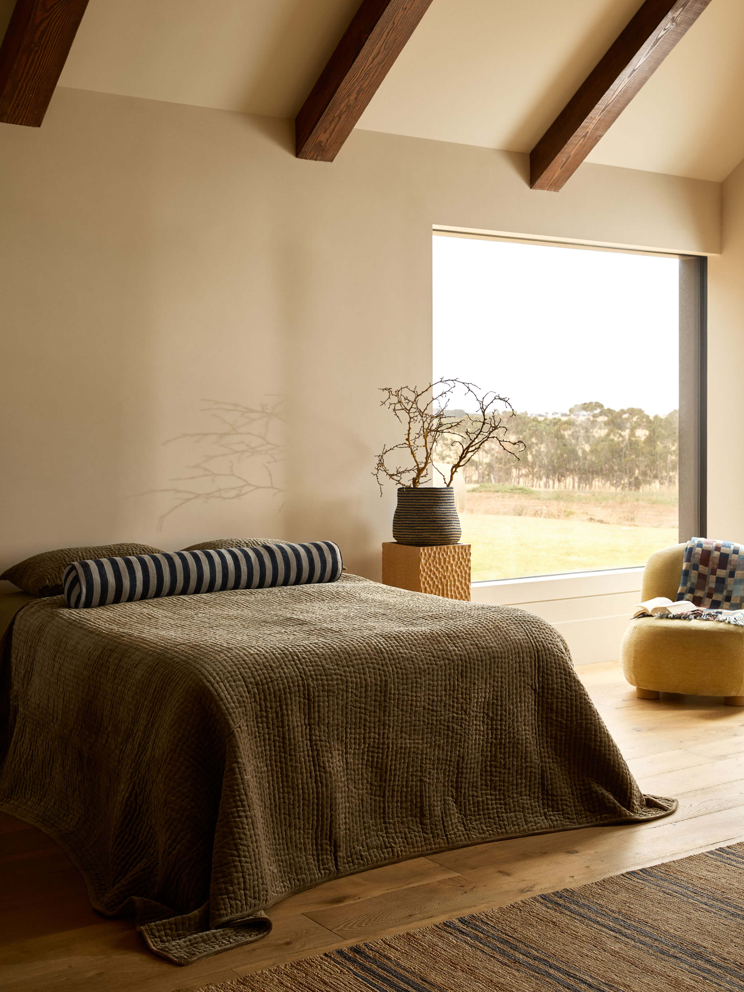 Pip Indigo Grand Linen Bolster Cushion