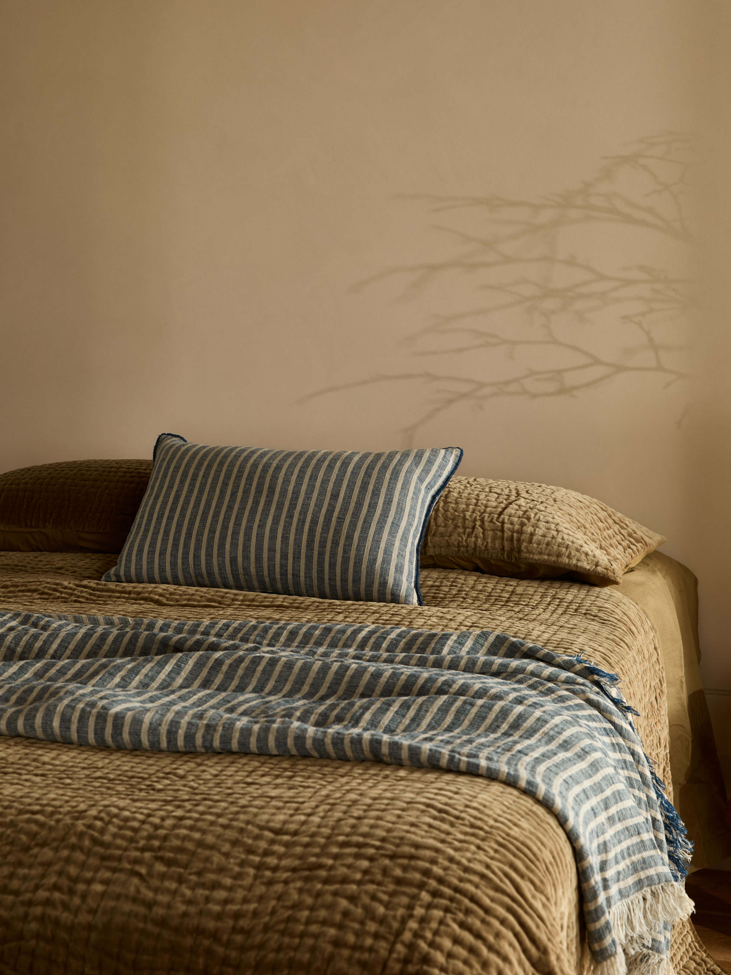 Cino Khaki Cotton Velvet Quilt