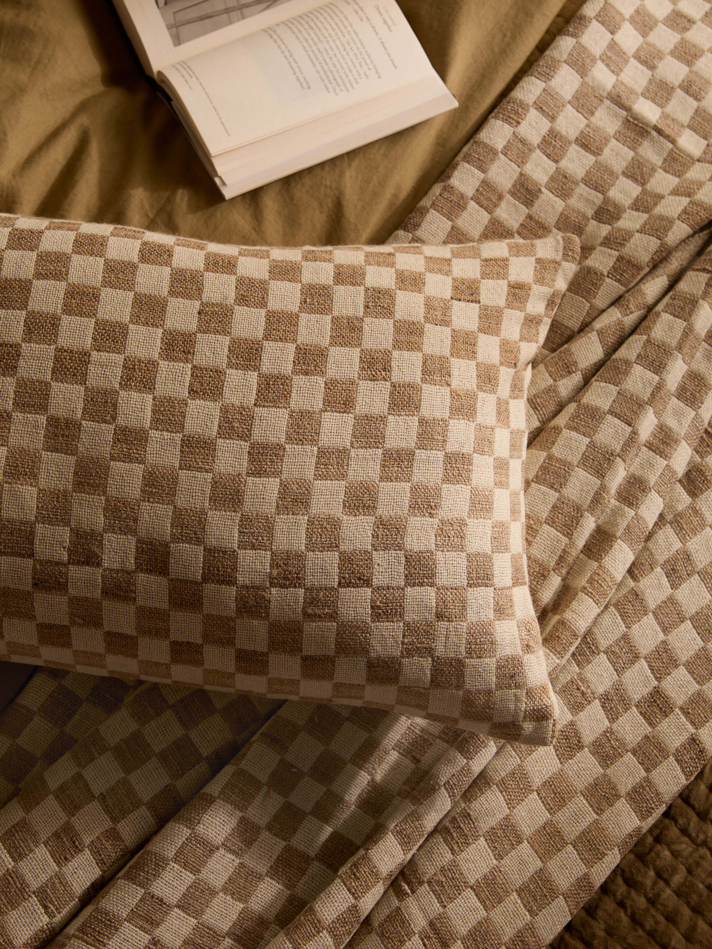 Matteo Chalk Wool & Silk Lumbar Cushion