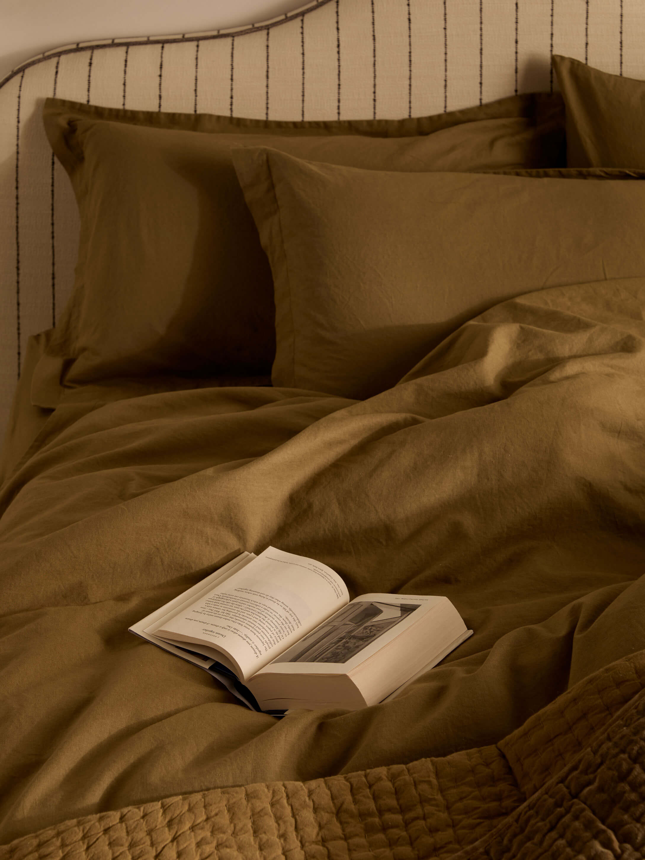 Avenue Khaki Linen & Cotton Sheet Set