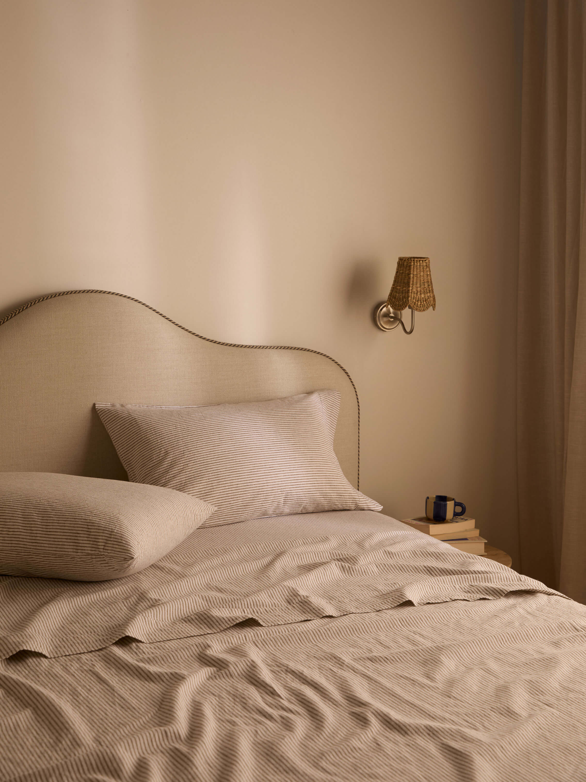 Celeste Khaki Linen & Cotton Sheet Set