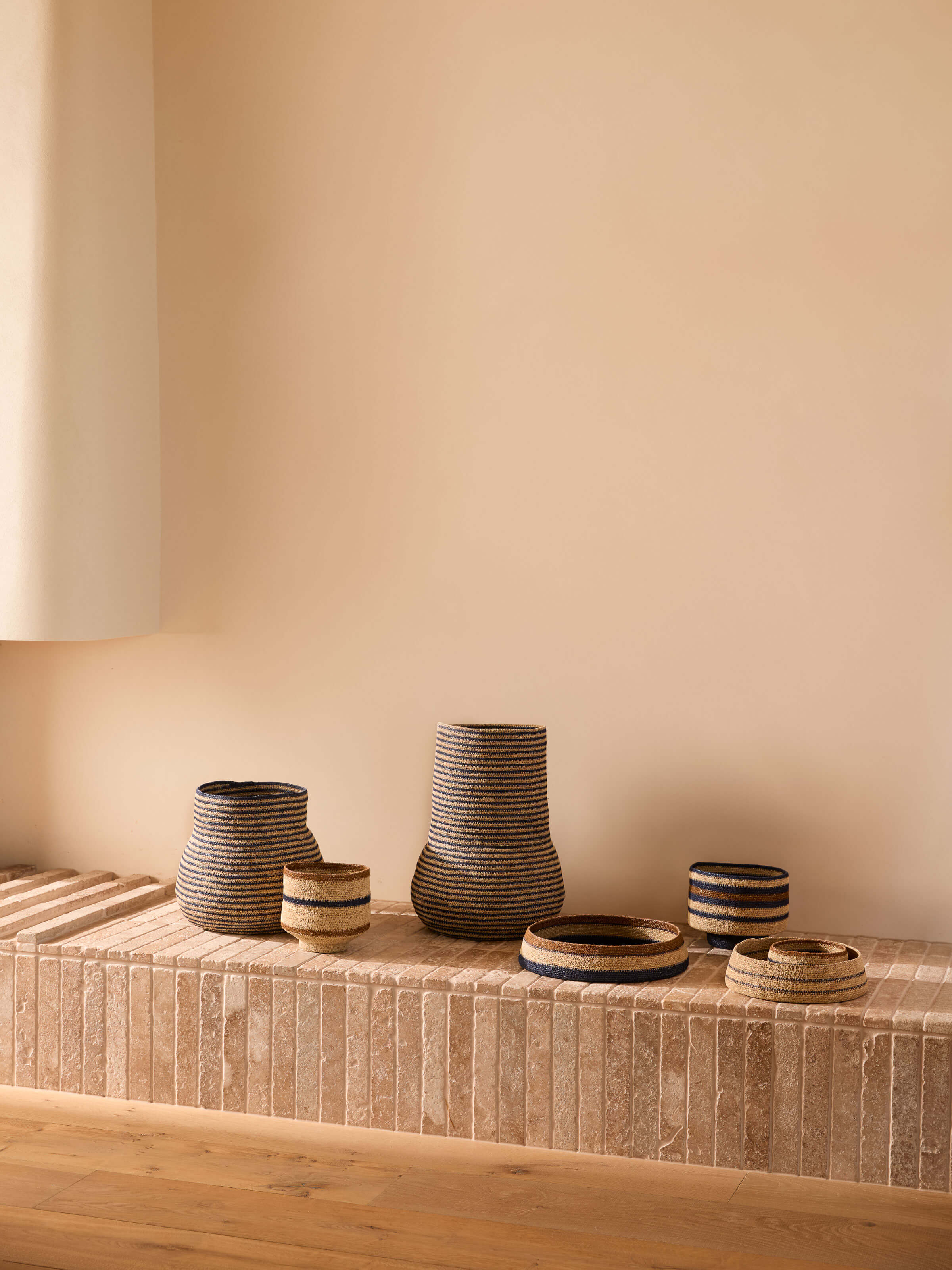 Sabine Indigo Woven Basket Duo