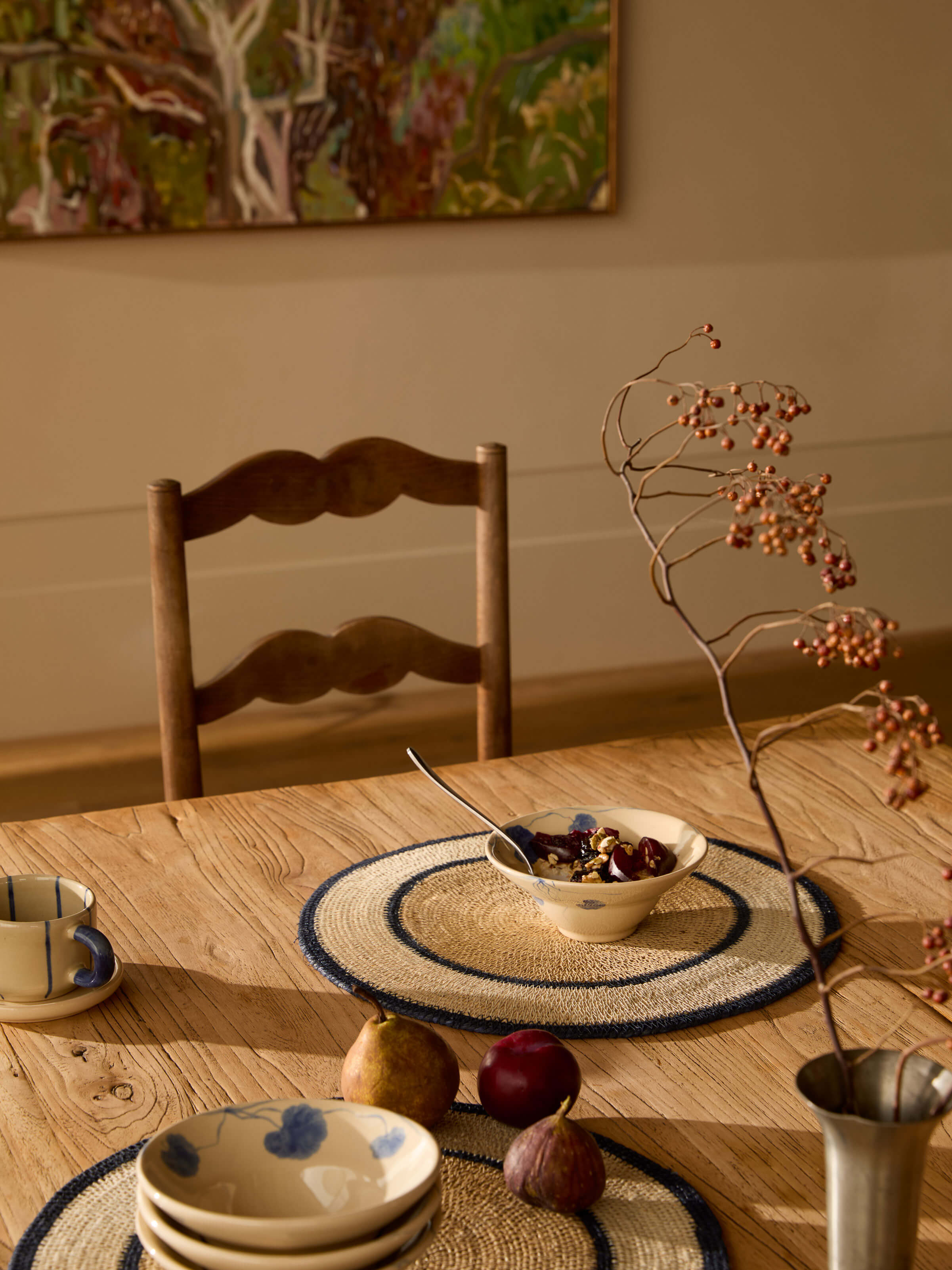 Sabine Indigo Woven Placemat Set