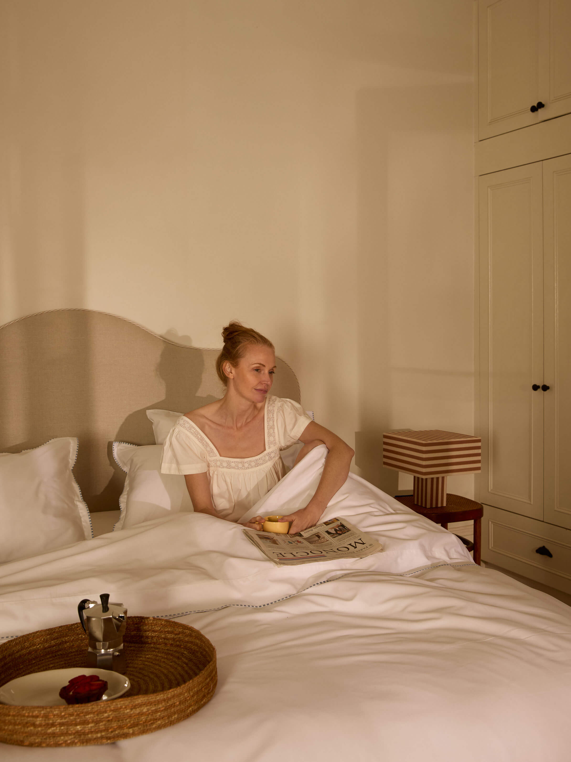 Florian French Blue Egyptian Cotton Sheet Set