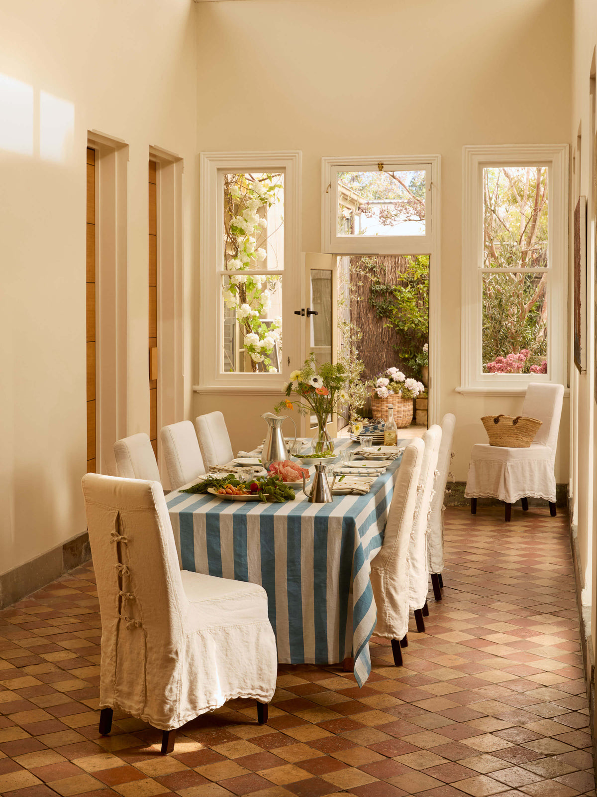 Riviera French Blue Table Cloth