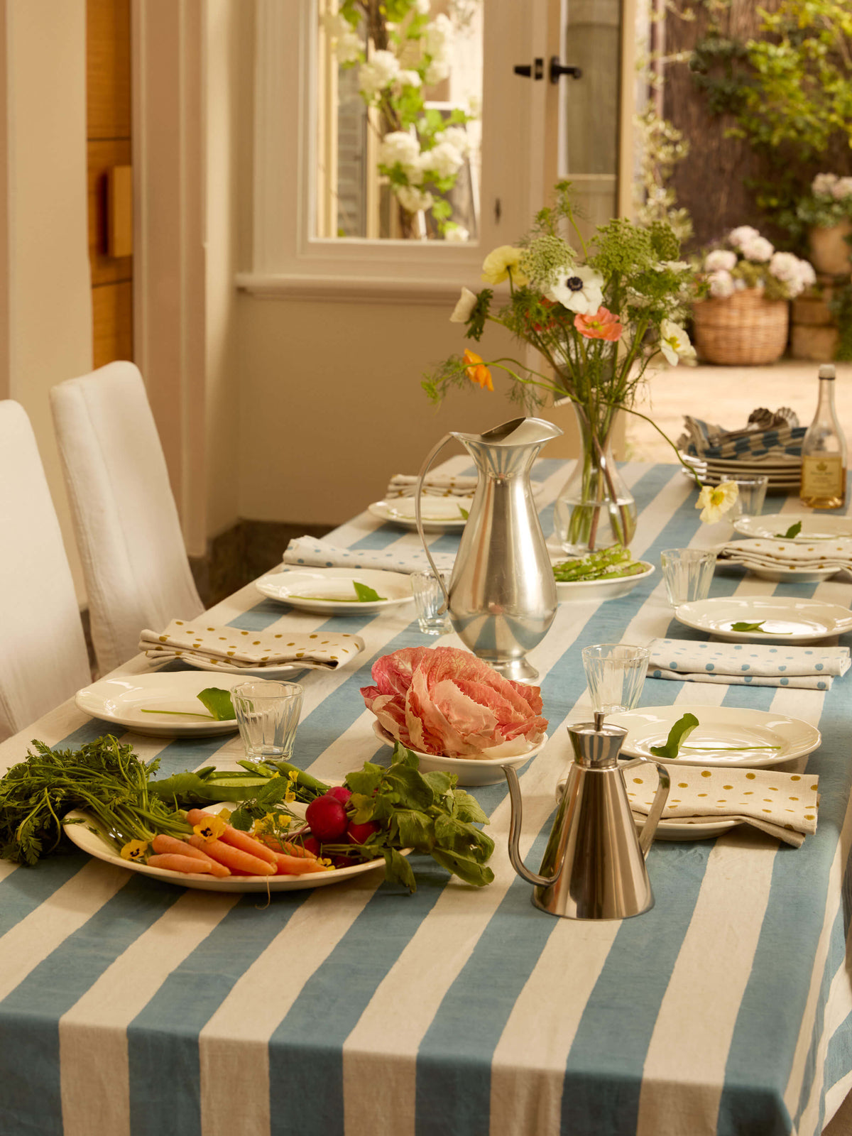Riviera French Blue Table Cloth