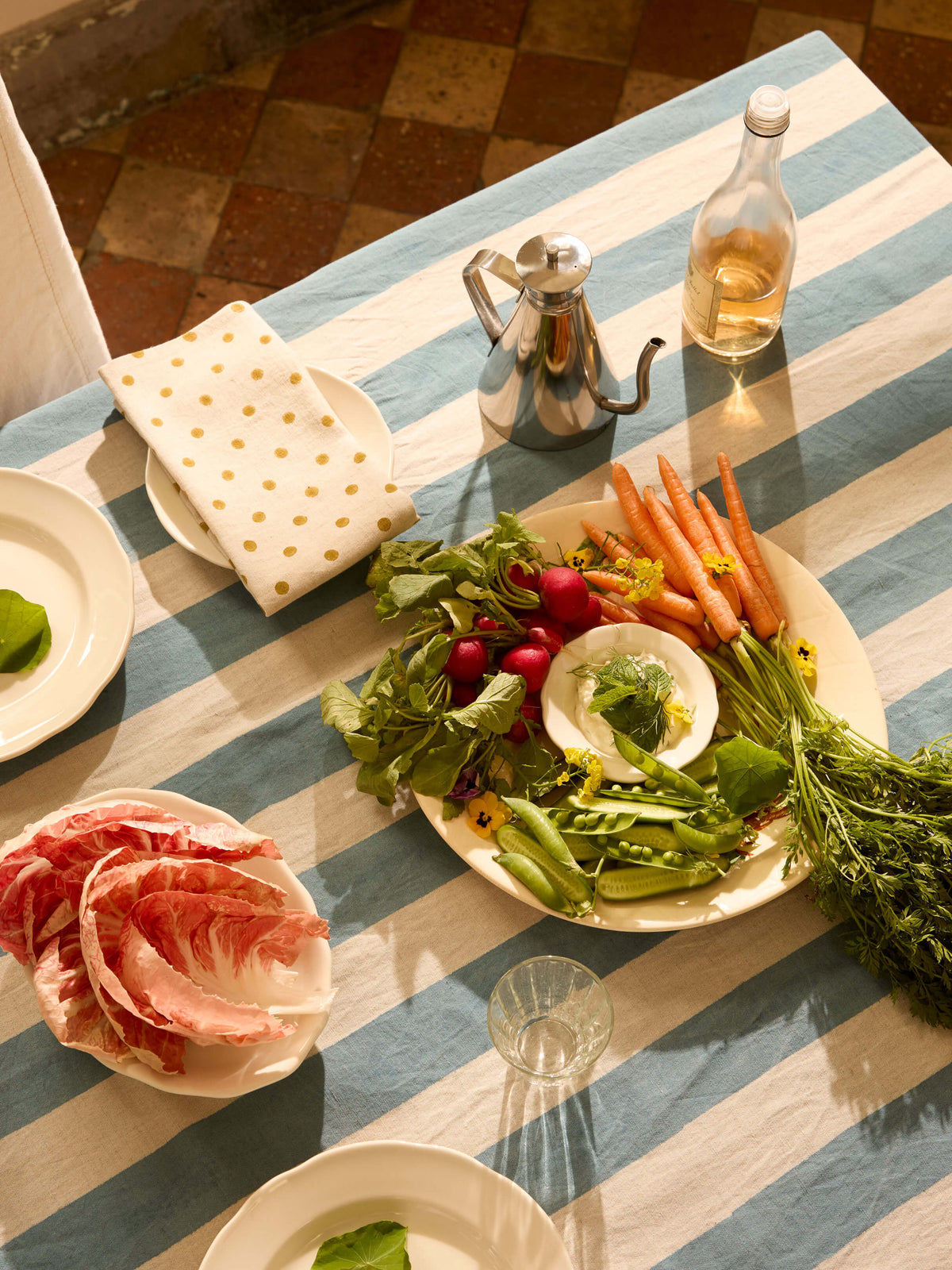 Riviera French Blue Table Cloth