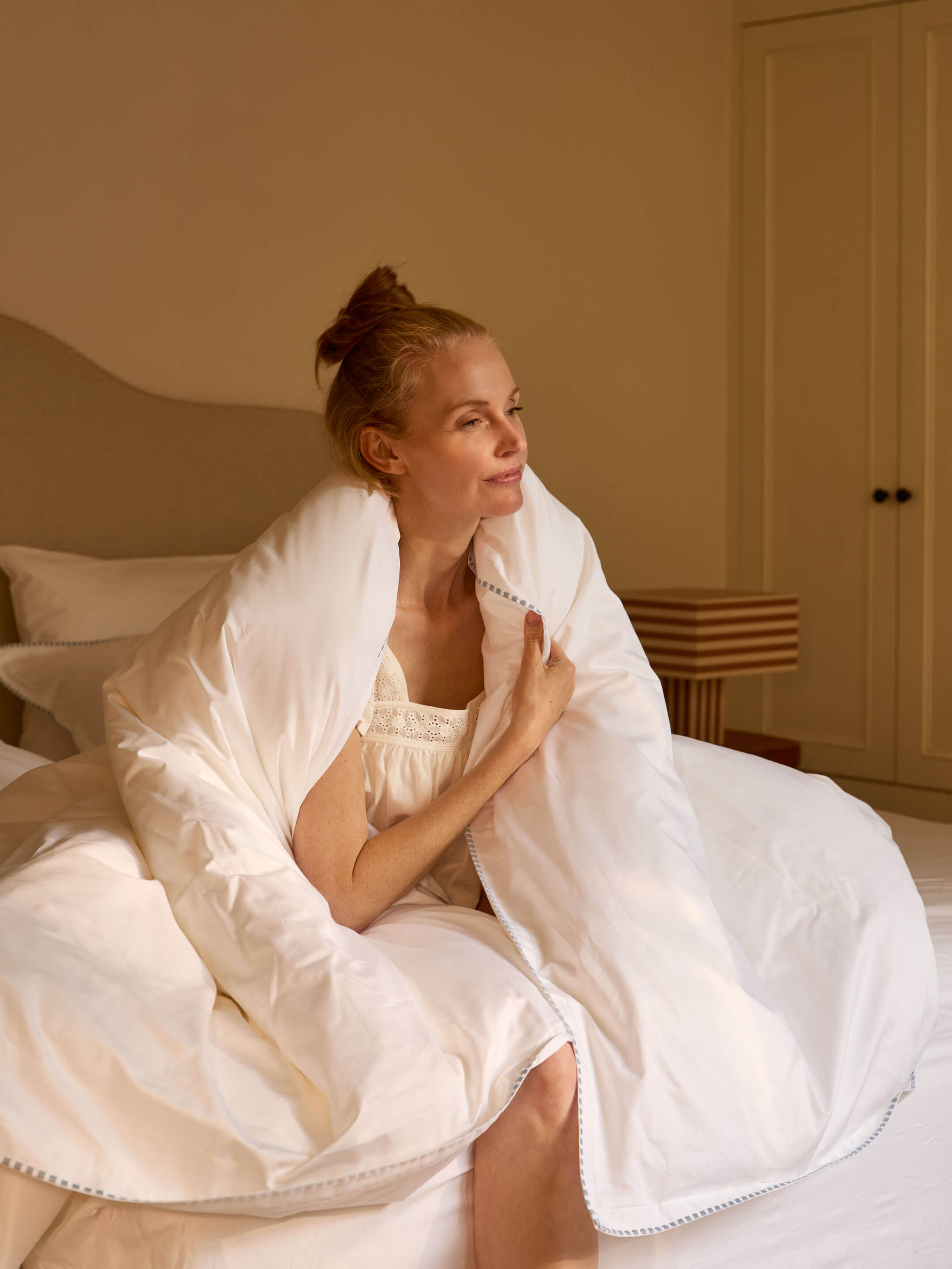 Florian French Blue Egyptian Cotton Duvet Cover Set
