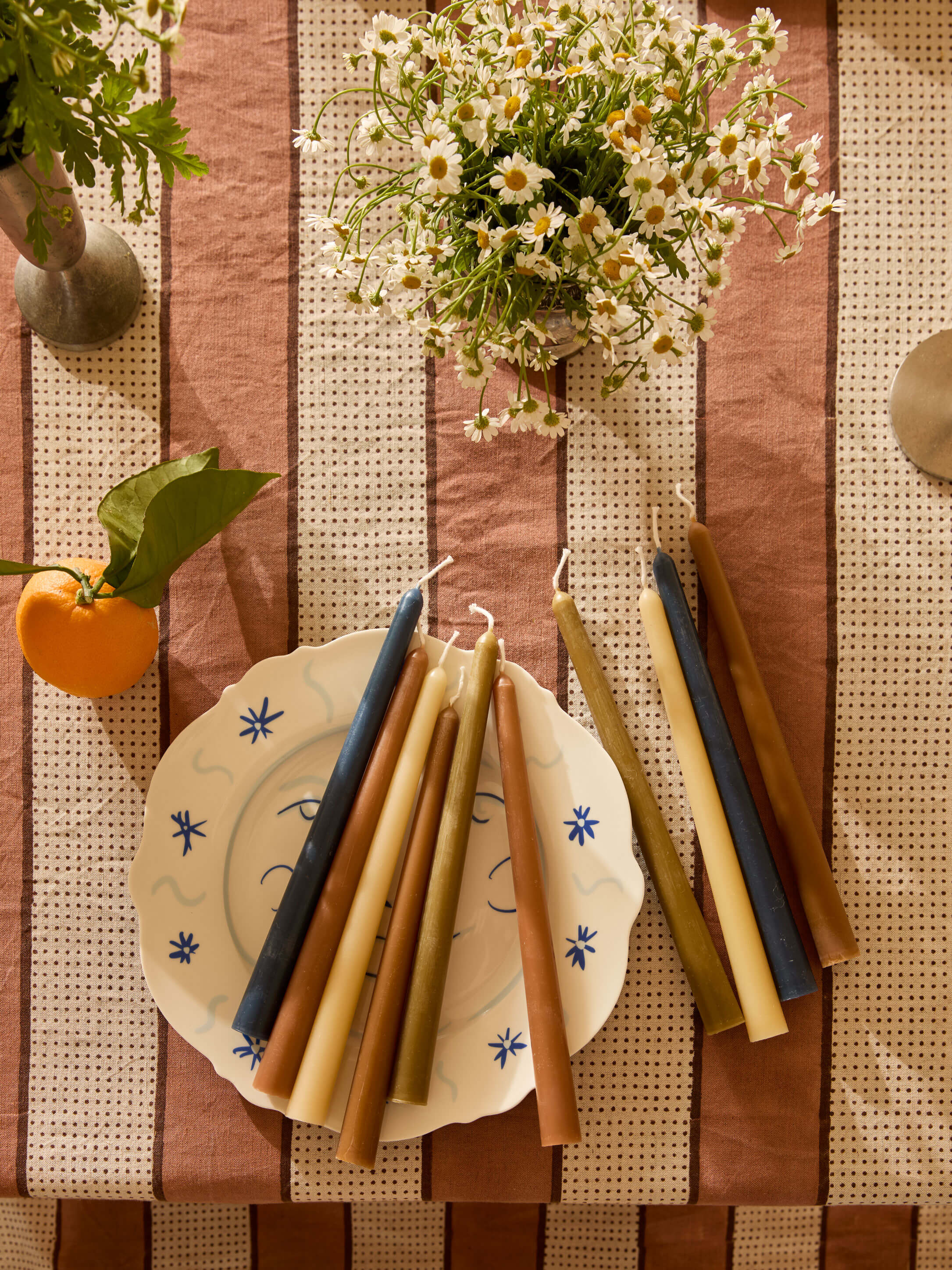 Navy 100% Australian Beeswax Candle Pair