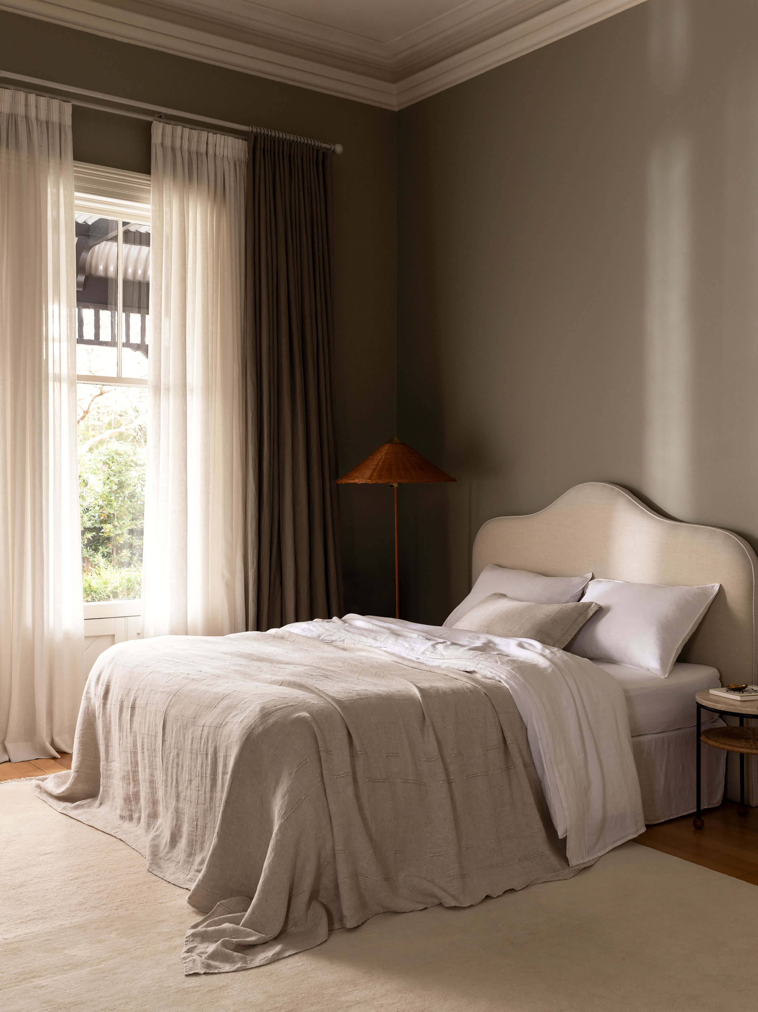 Mondo White Organic French Linen Valance