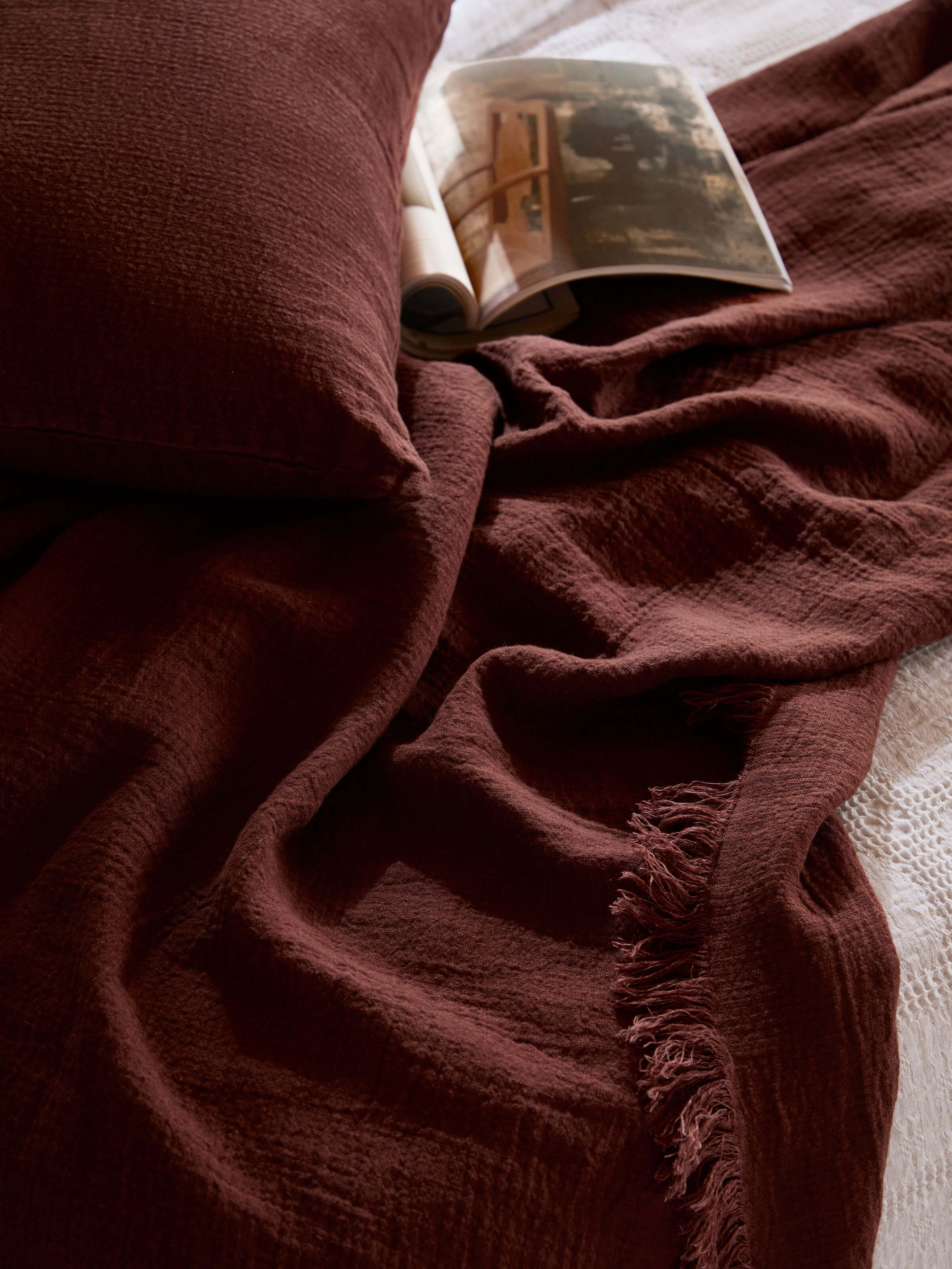 Ava Maple Pure Linen Rectangle Cushion