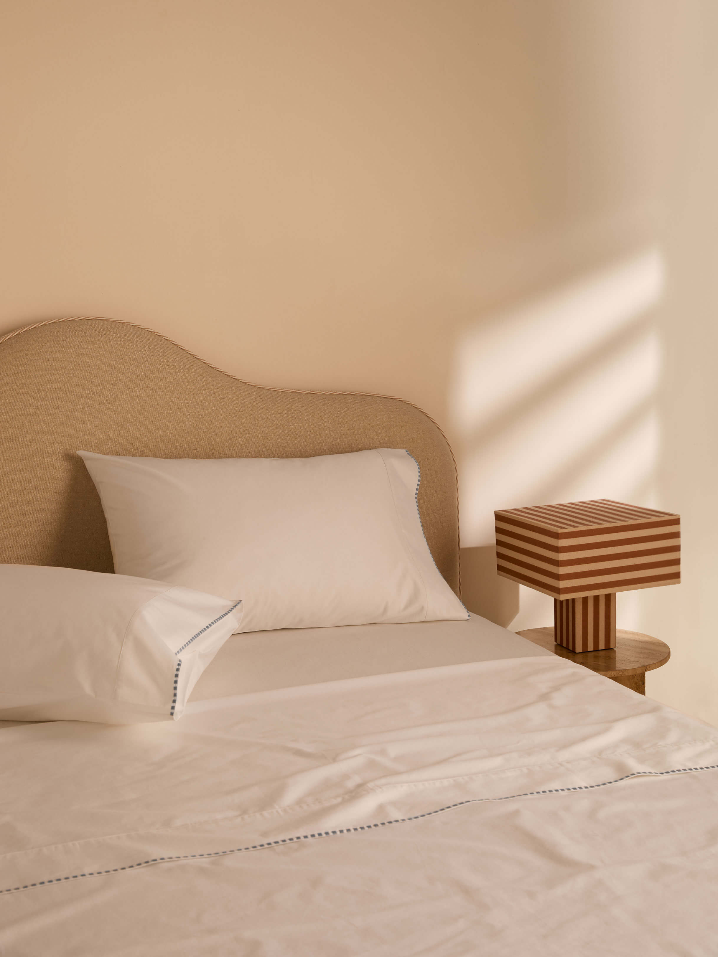 Florian French Blue Egyptian Cotton Sheet Set