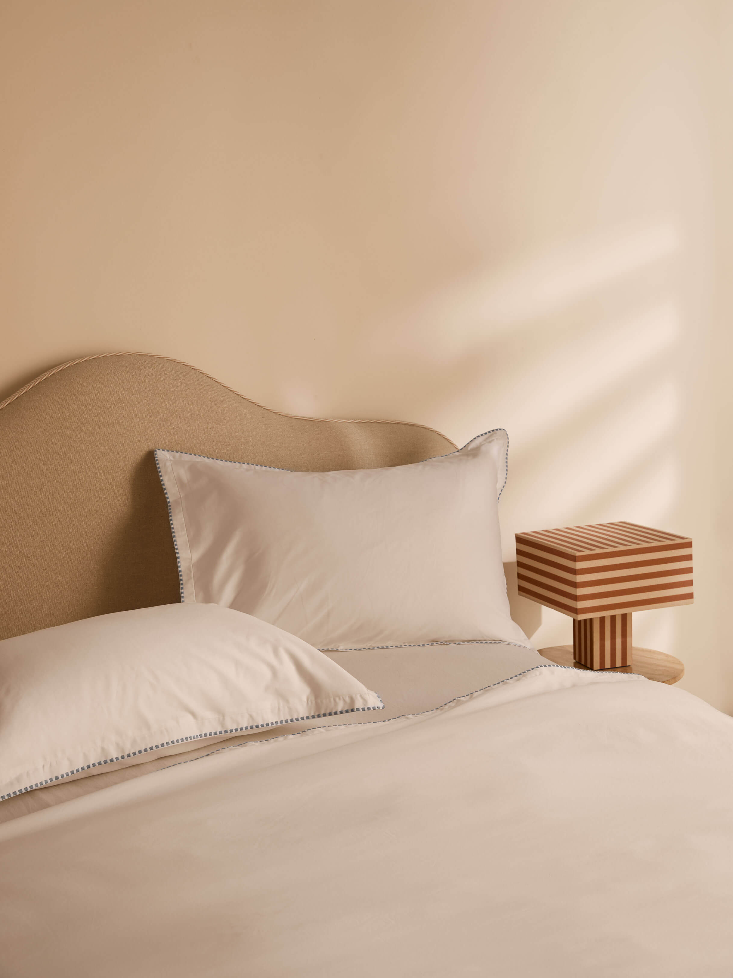 Florian French Blue Egyptian Cotton Duvet Cover Set