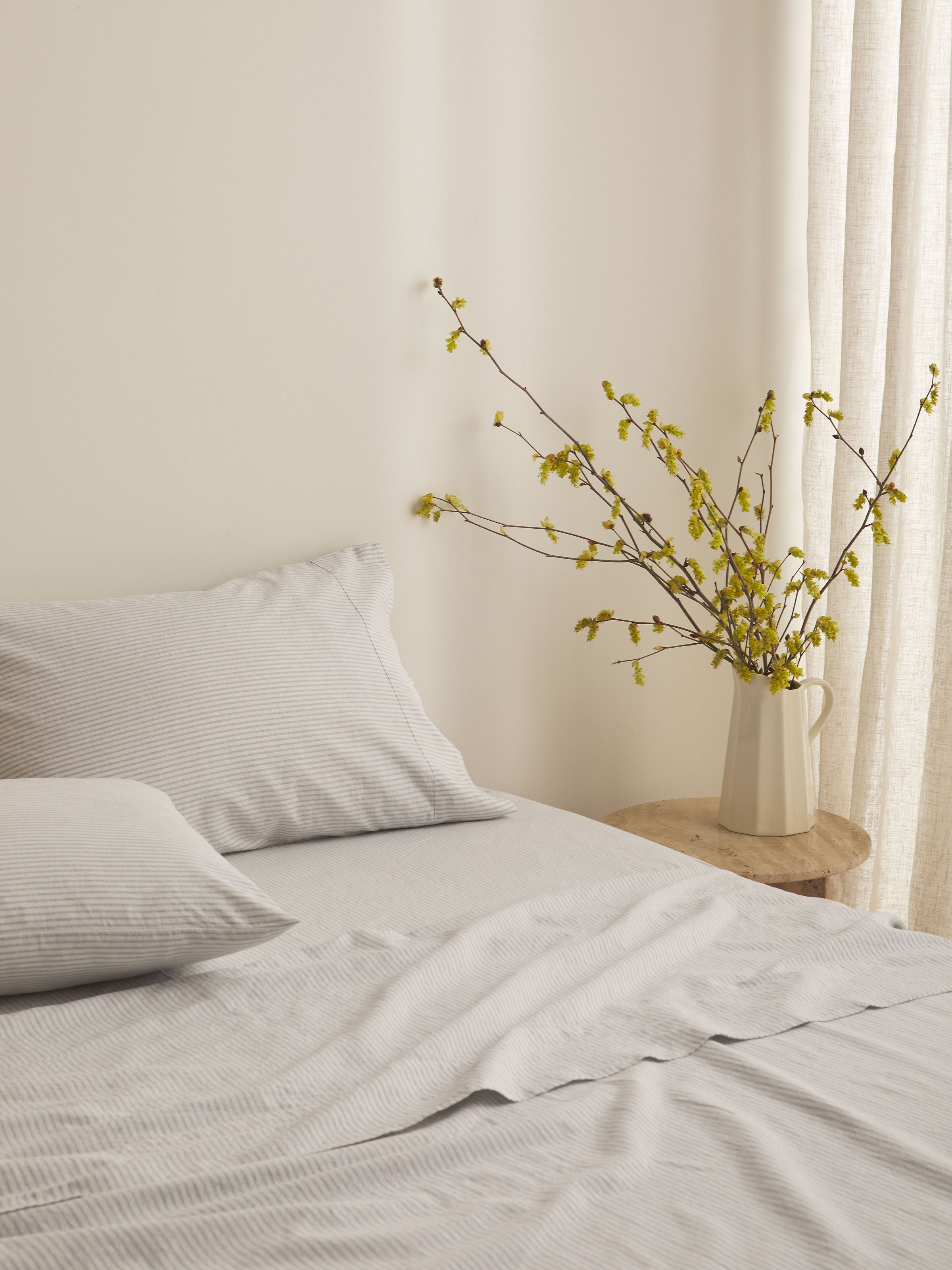 Celeste Sky Linen & Cotton Sheet Set