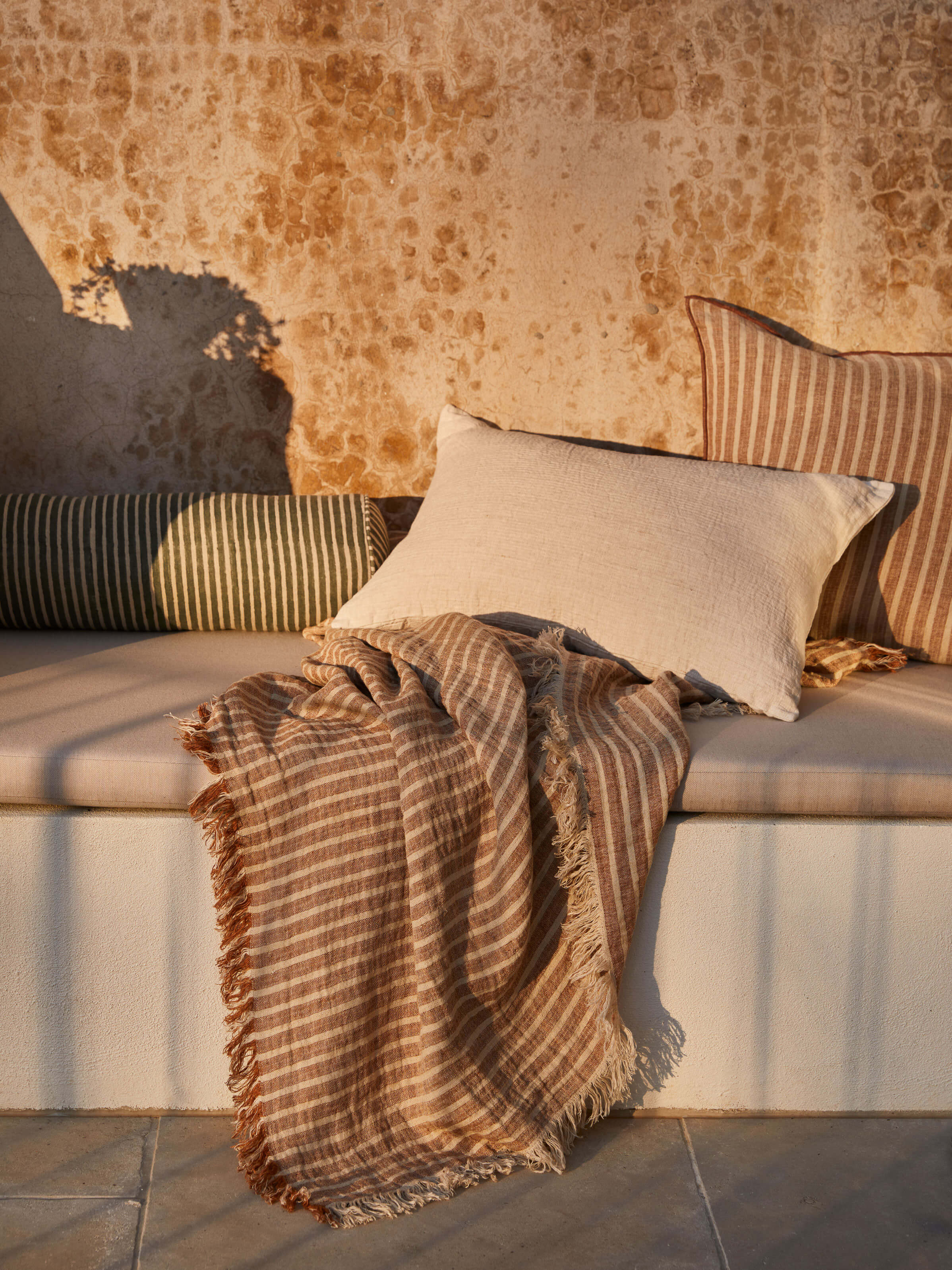 Margot Jade Linen Bolster Cushion