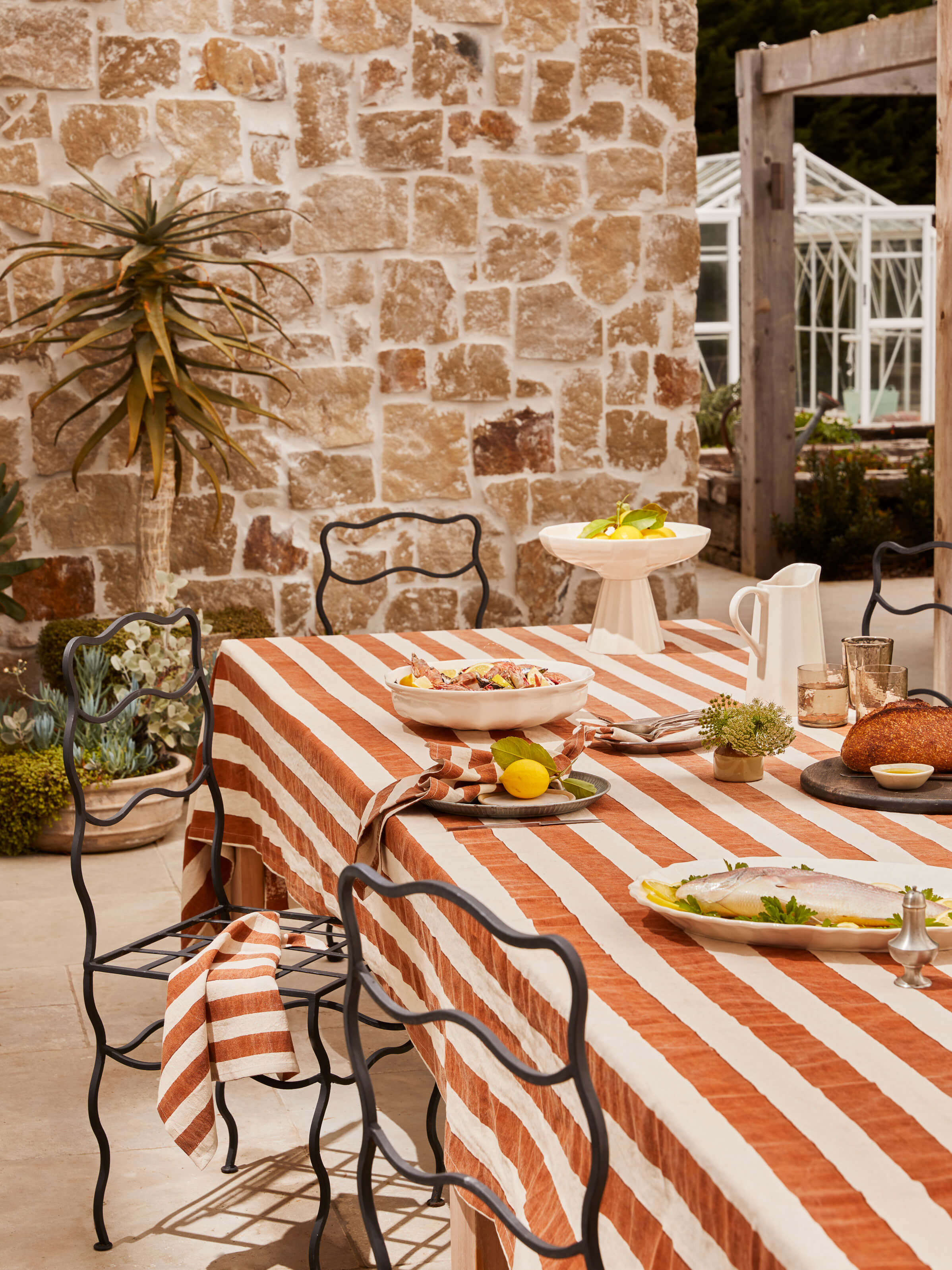 Riviera Terracotta Table Cloth