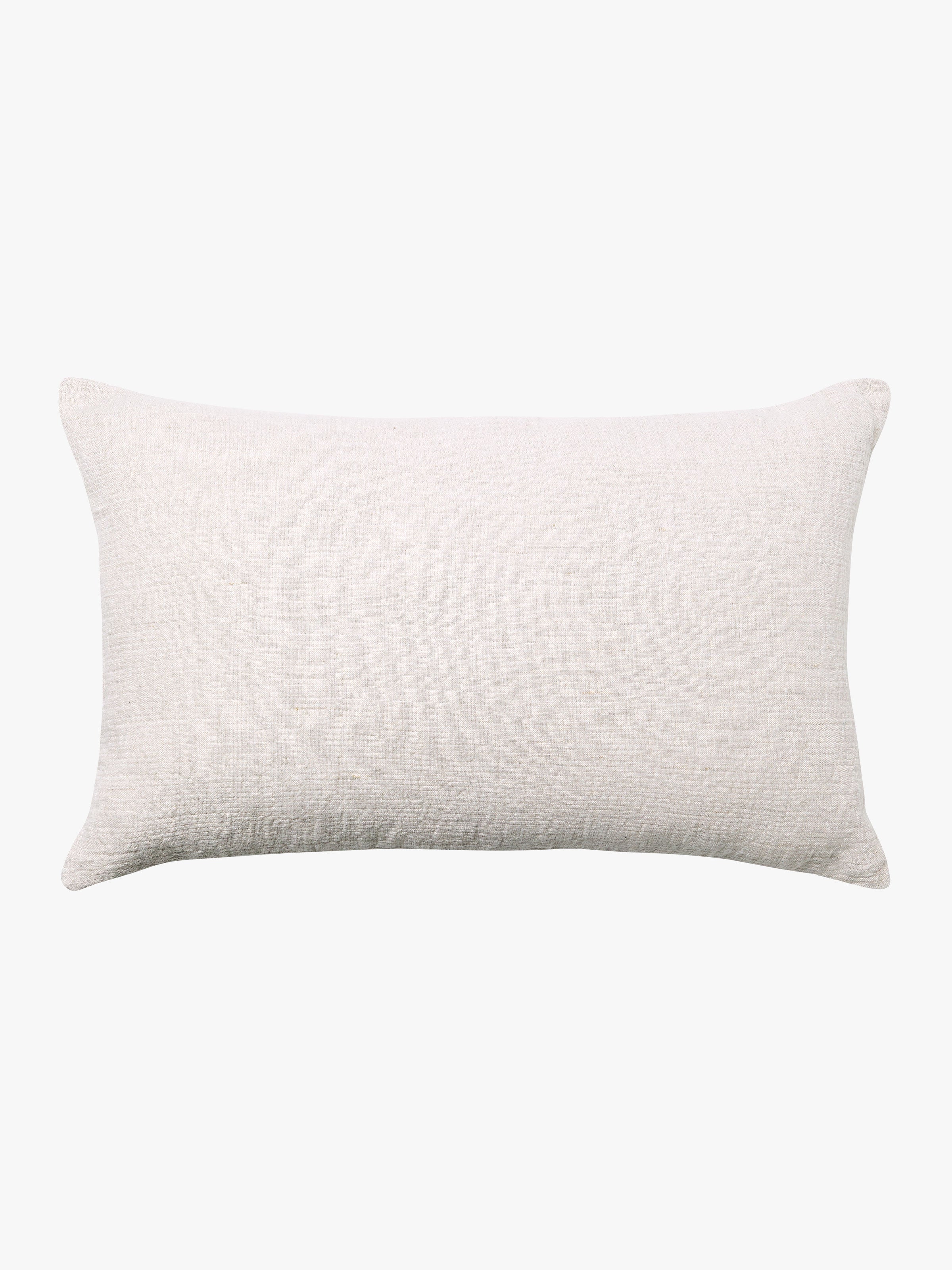 Ava Nougat Pure Linen Rectangle Cushion